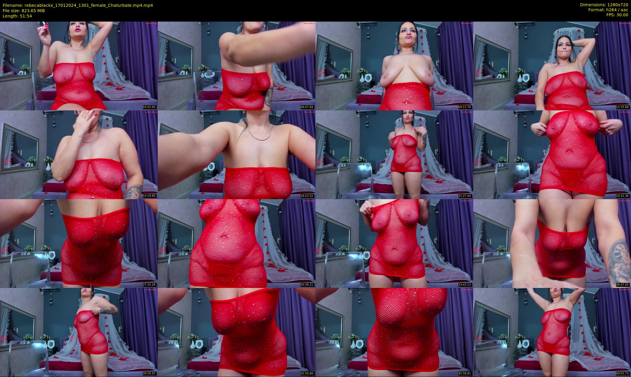 rebecablackx — 52 minute Chaturbate female cam show recording, 720p, Jan 17, 2024