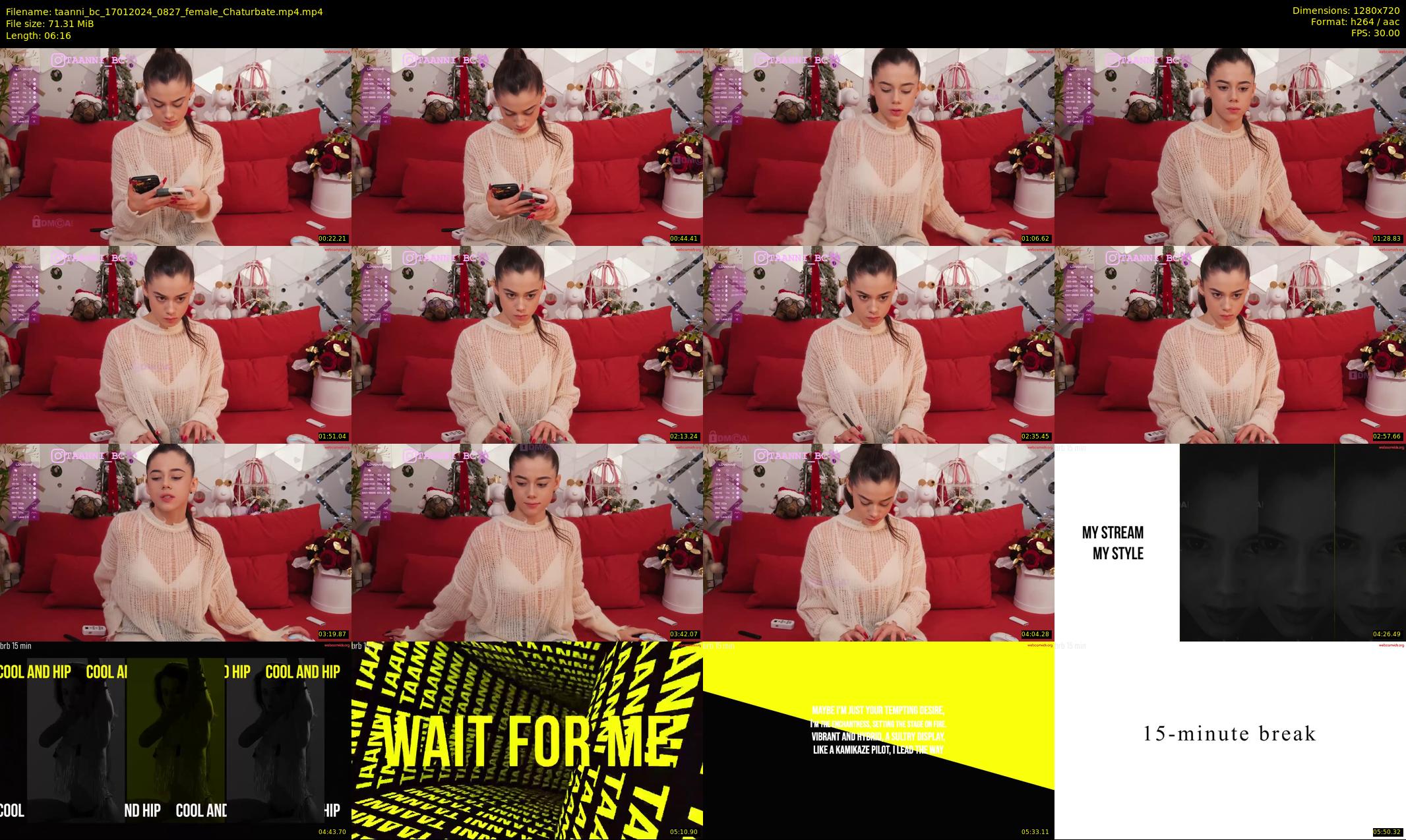 taanni_bc — 7 minute Chaturbate female cam show recording, 720p, Jan 17, 2024