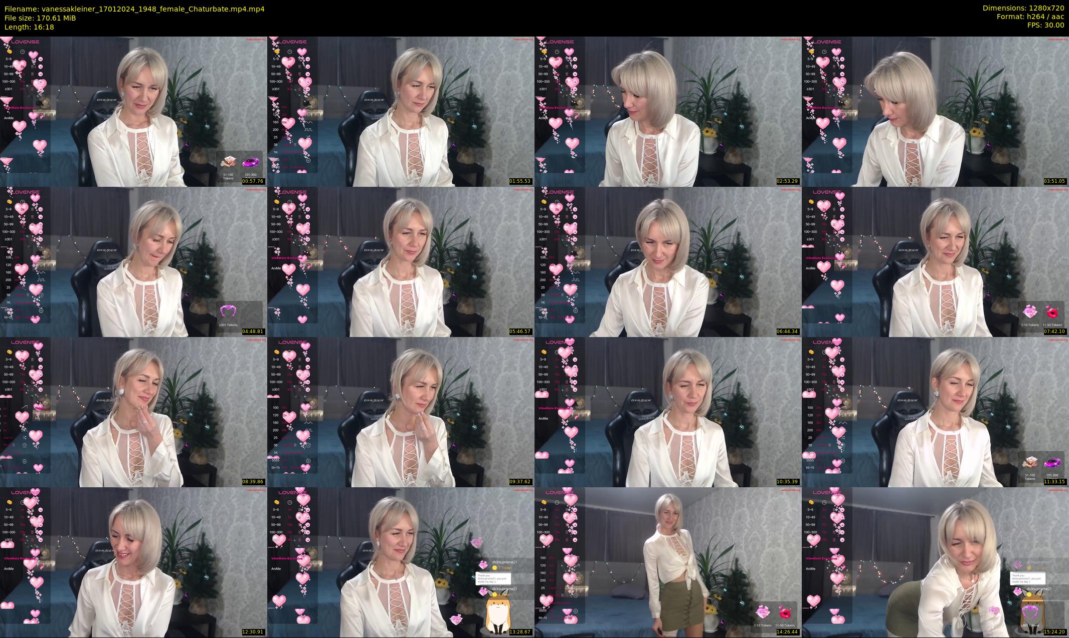 vanessakleiner — 17 minute Chaturbate female cam show recording, 720p, Jan 17, 2024