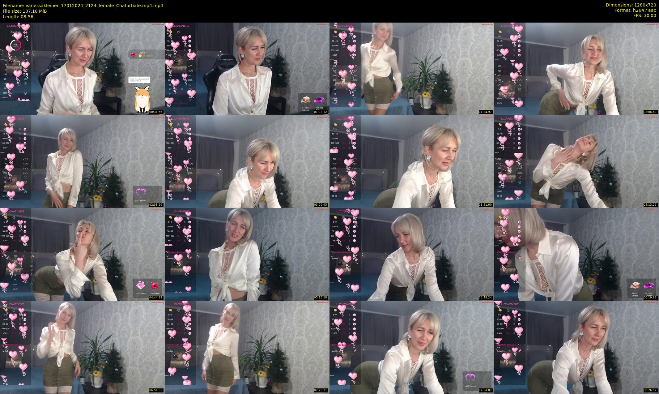 vanessakleiner — 9 minute Chaturbate female cam show recording, 720p, Jan 17, 2024