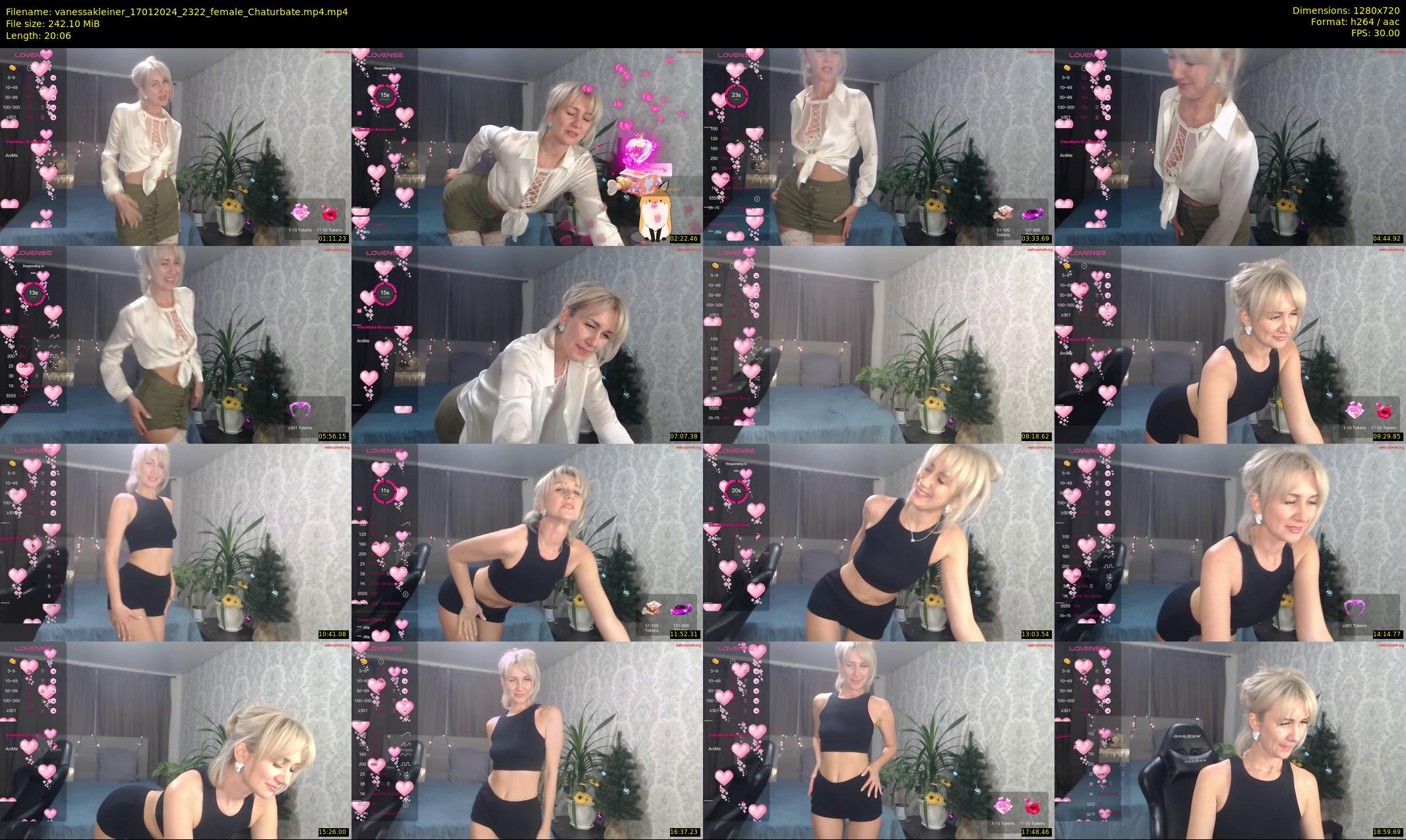 vanessakleiner — 21 minute Chaturbate female cam show recording, 720p, Jan 17, 2024