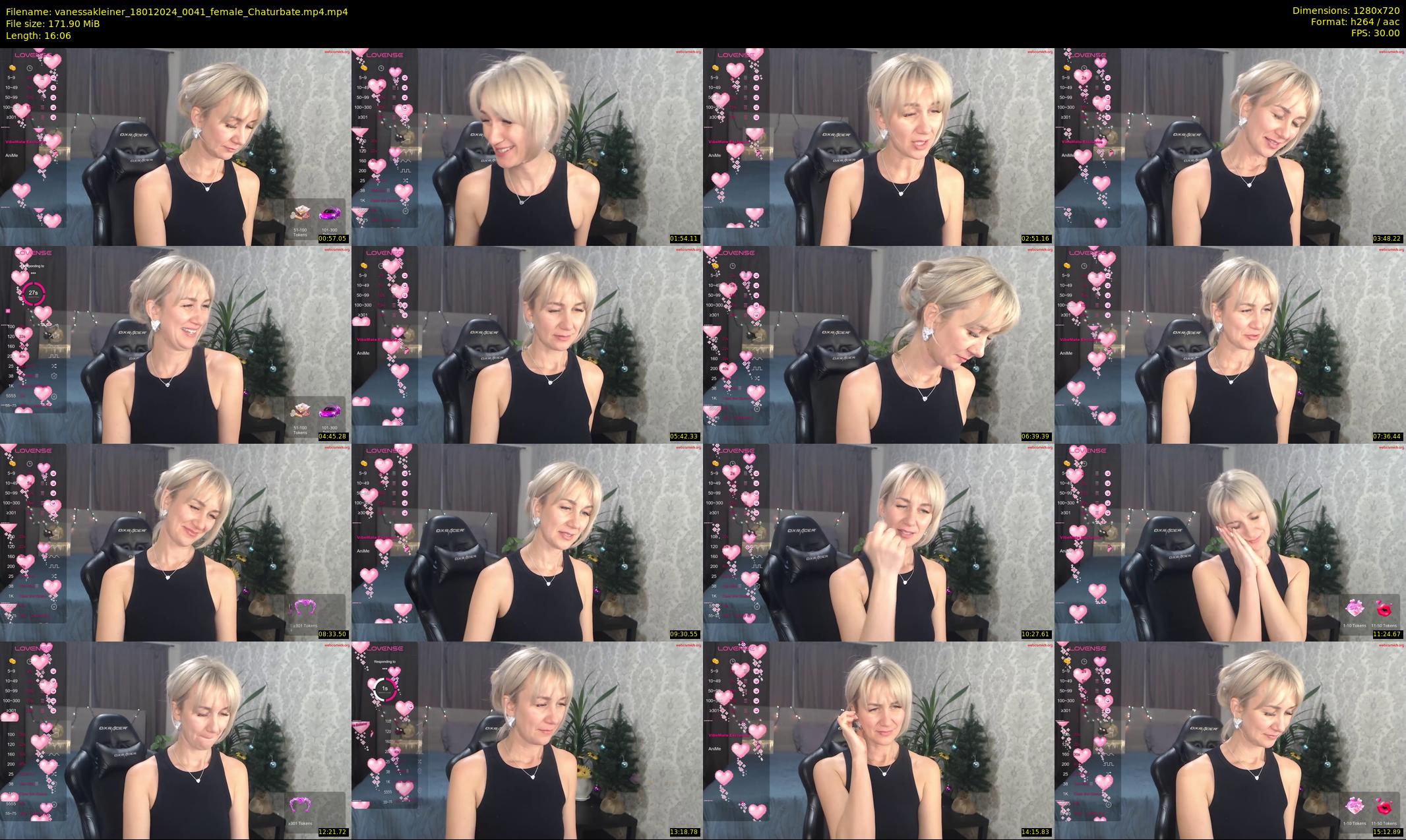 vanessakleiner — 17 minute Chaturbate female cam show recording, 720p, Jan 18, 2024