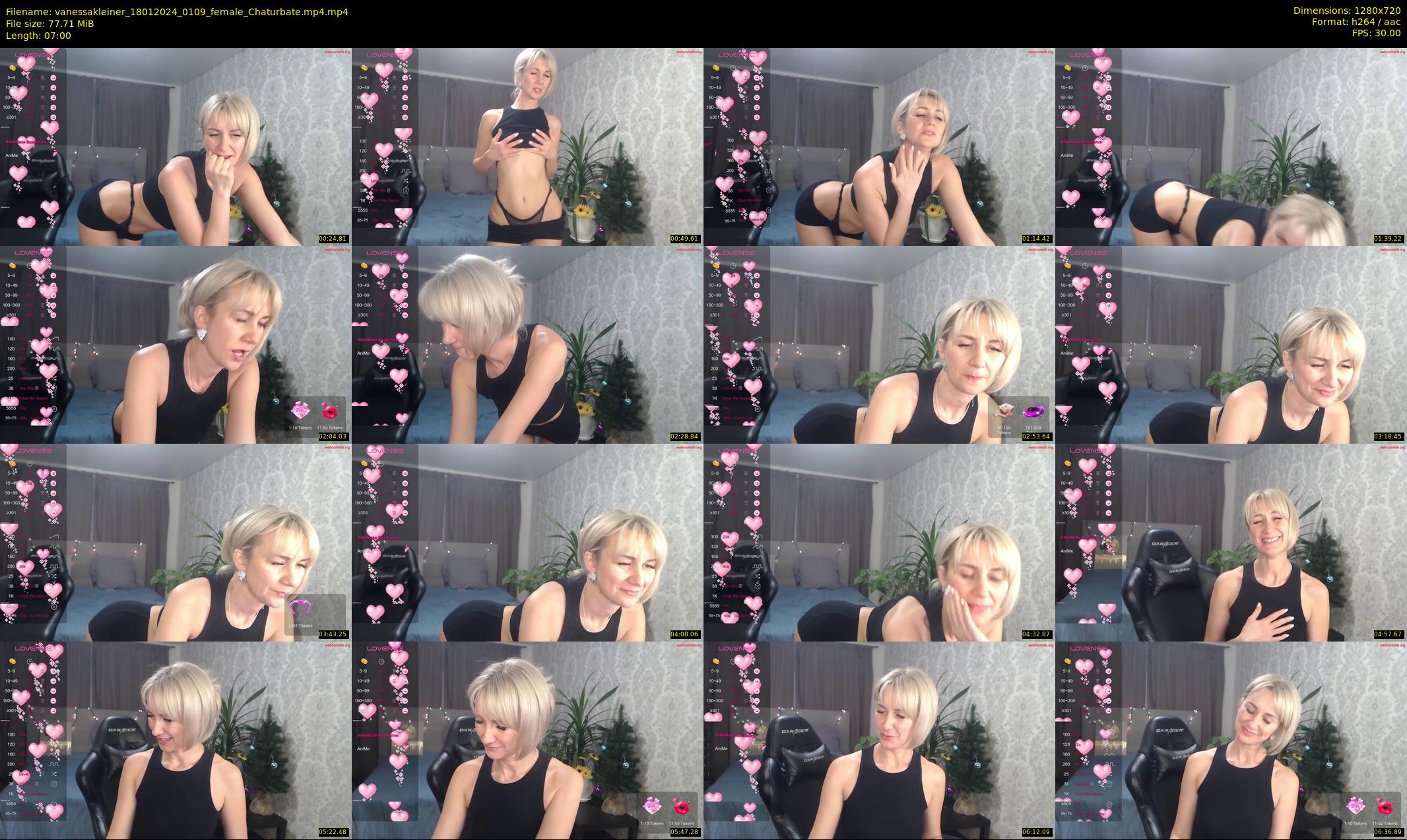 vanessakleiner — 7 minute Chaturbate female cam show recording, 720p, Jan 18, 2024