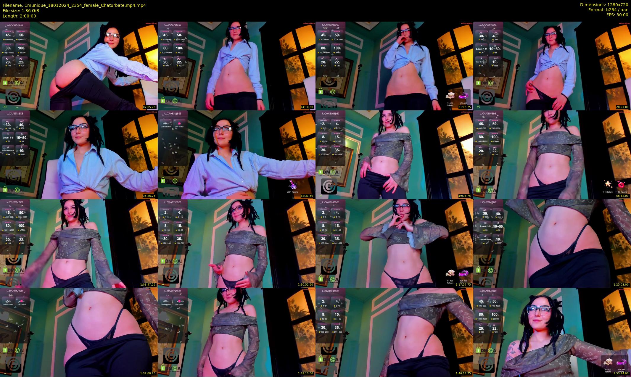 1munique — 120 minute Chaturbate female cam show recording, 720p, Jan 18, 2024