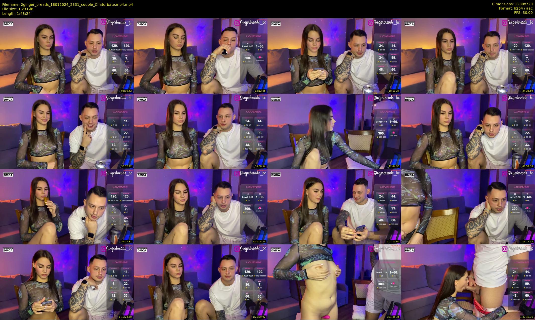 2ginger_breads — 104 minute Chaturbate couple cam show recording, 720p, Jan 18, 2024