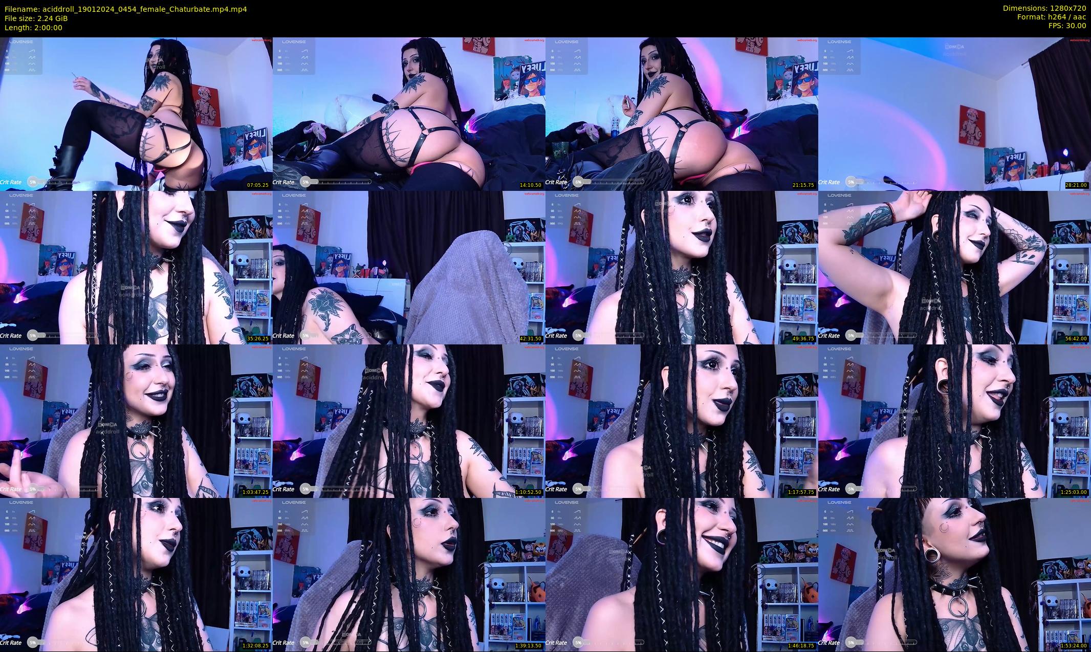 aciddroll — 120 minute Chaturbate female cam show recording, 720p, Jan 19, 2024