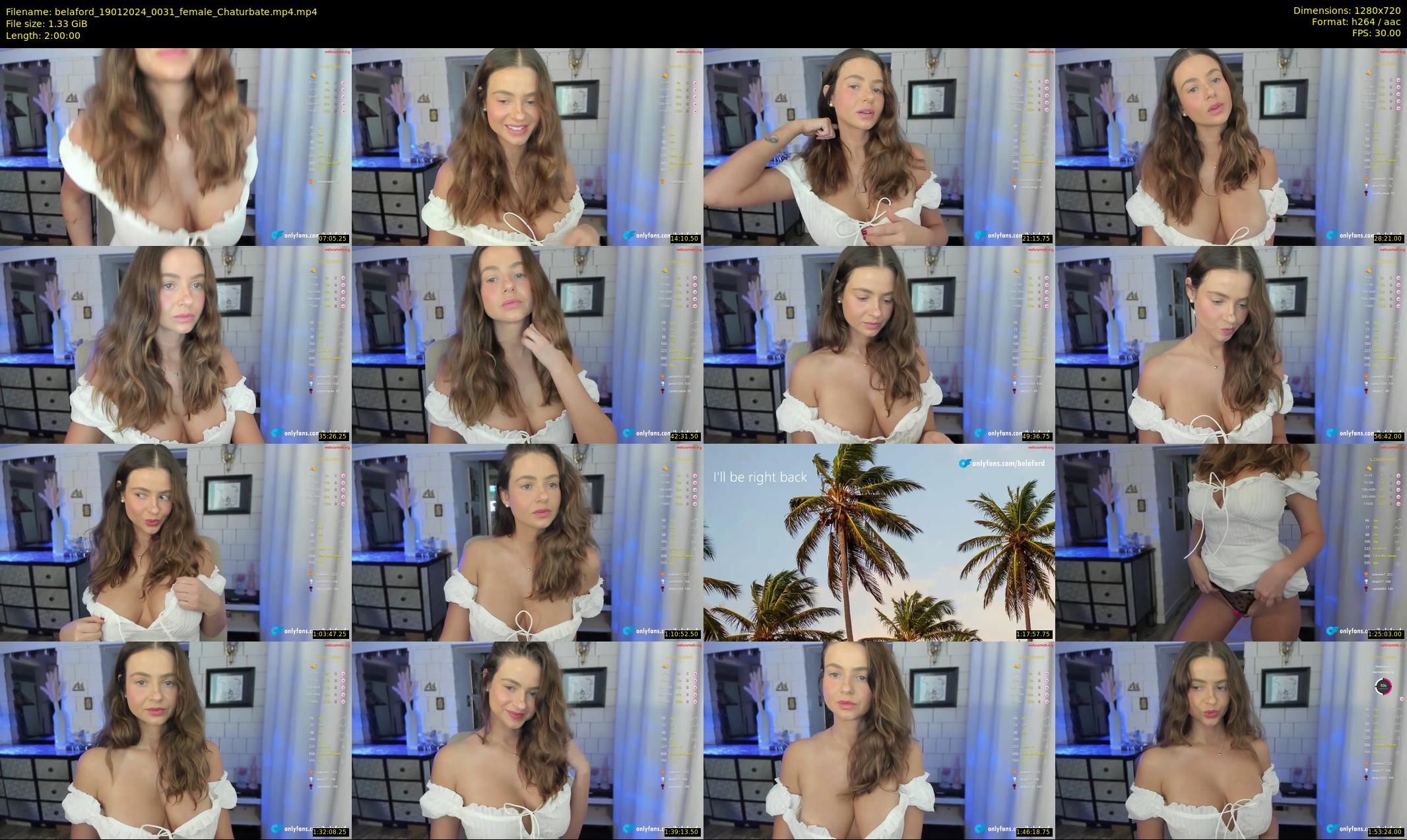 belaford — 120 minute Chaturbate female cam show recording, 720p, Jan 19, 2024