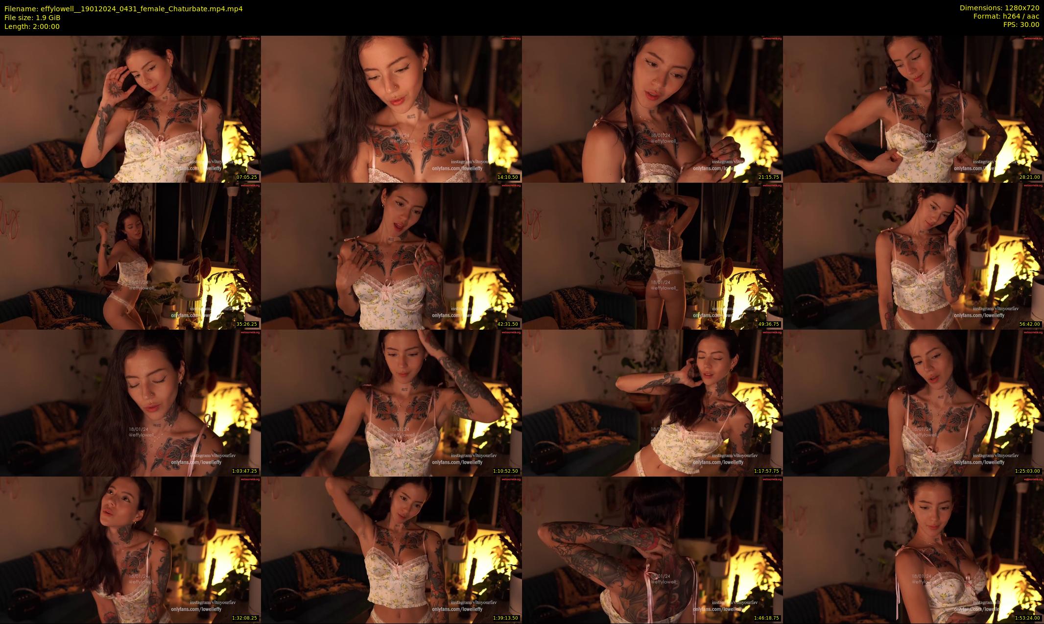 effylowell_ — 120 minute Chaturbate female cam show recording, 720p, Jan 19, 2024