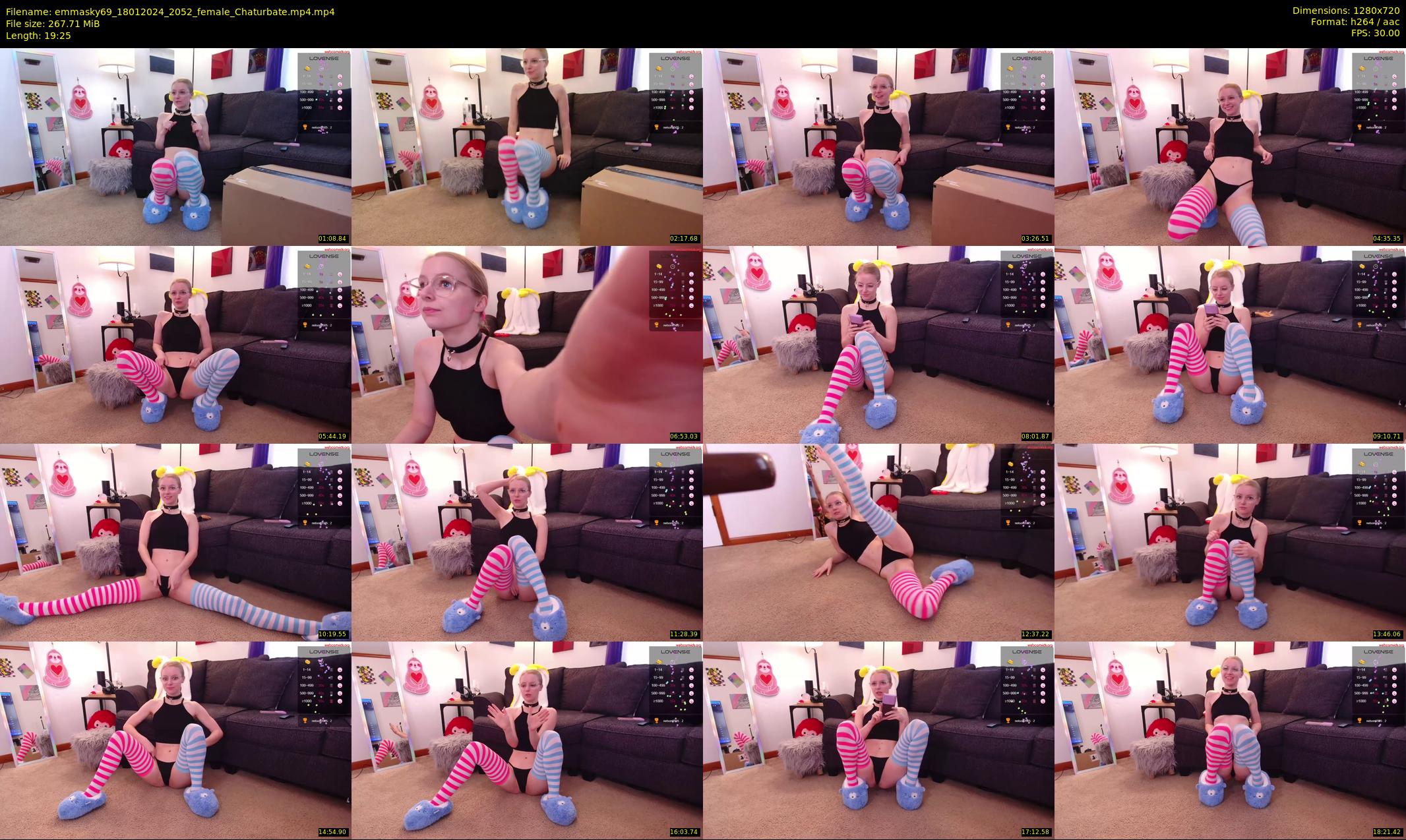 emmasky69 — 20 minute Chaturbate female cam show recording, 720p, Jan 18, 2024