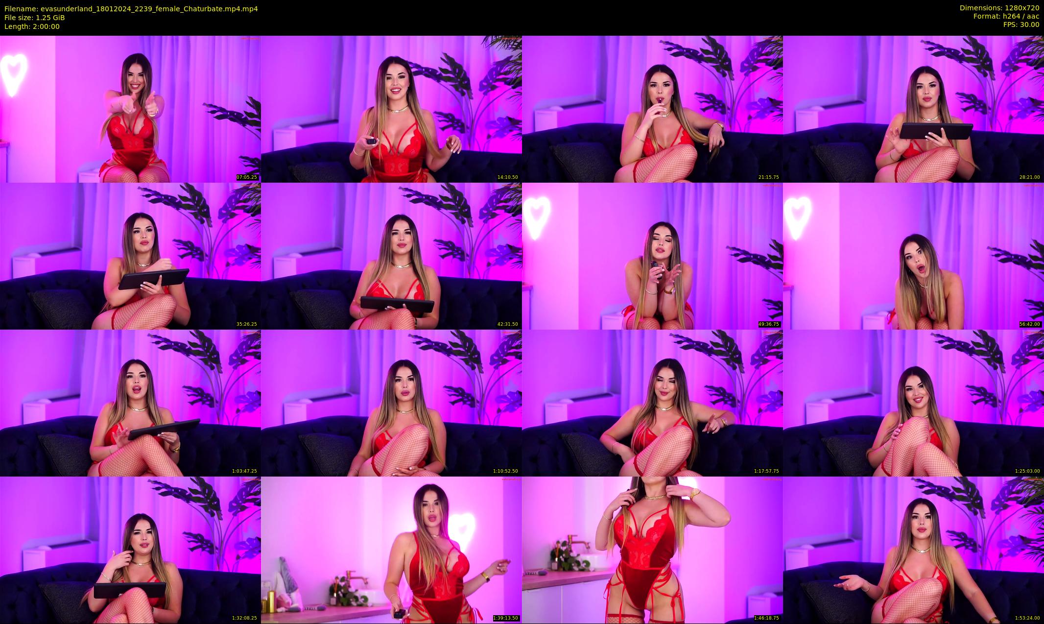 evasunderland — 120 minute Chaturbate female cam show recording, 720p, Jan 18, 2024