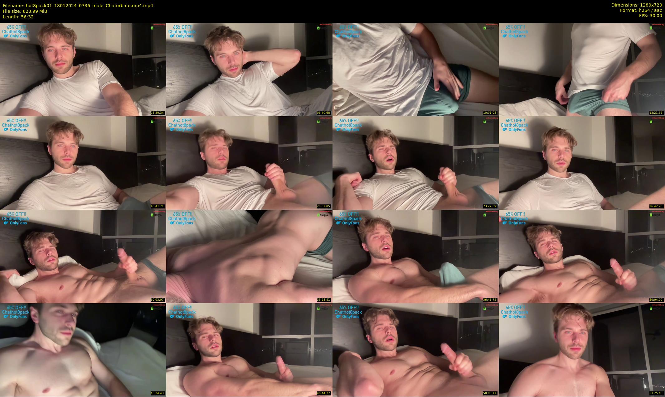 hot8pack01 — 57 minute Chaturbate male cam show recording, 720p, Jan 18, 2024