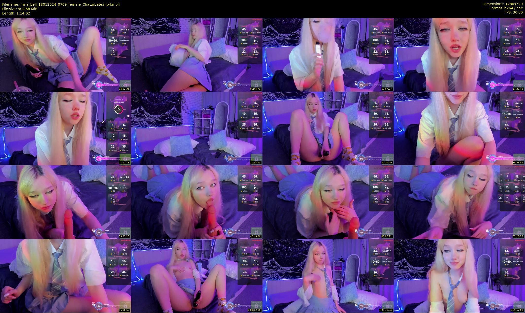 irma_bell — 75 minute Chaturbate female cam show recording, 720p, Jan 18, 2024