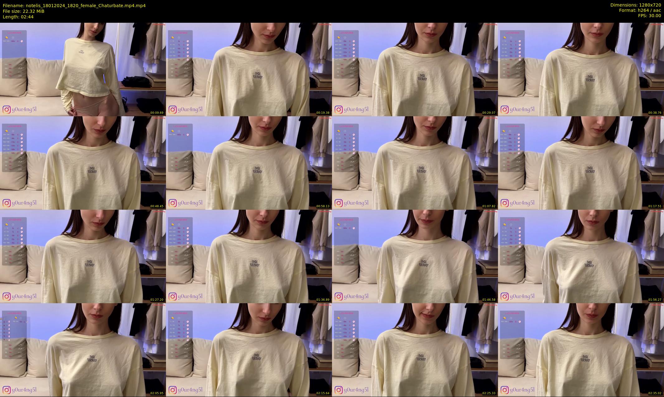notelis — 3 minute Chaturbate female cam show recording, 720p, Jan 18, 2024