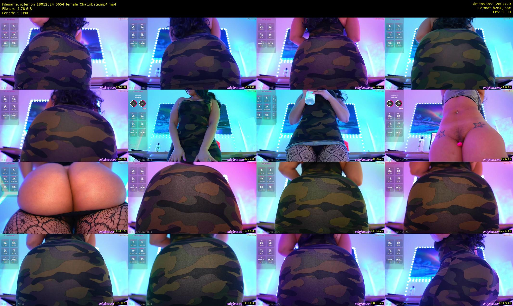 oxlemon — 120 minute Chaturbate female cam show recording, 720p, Jan 18, 2024