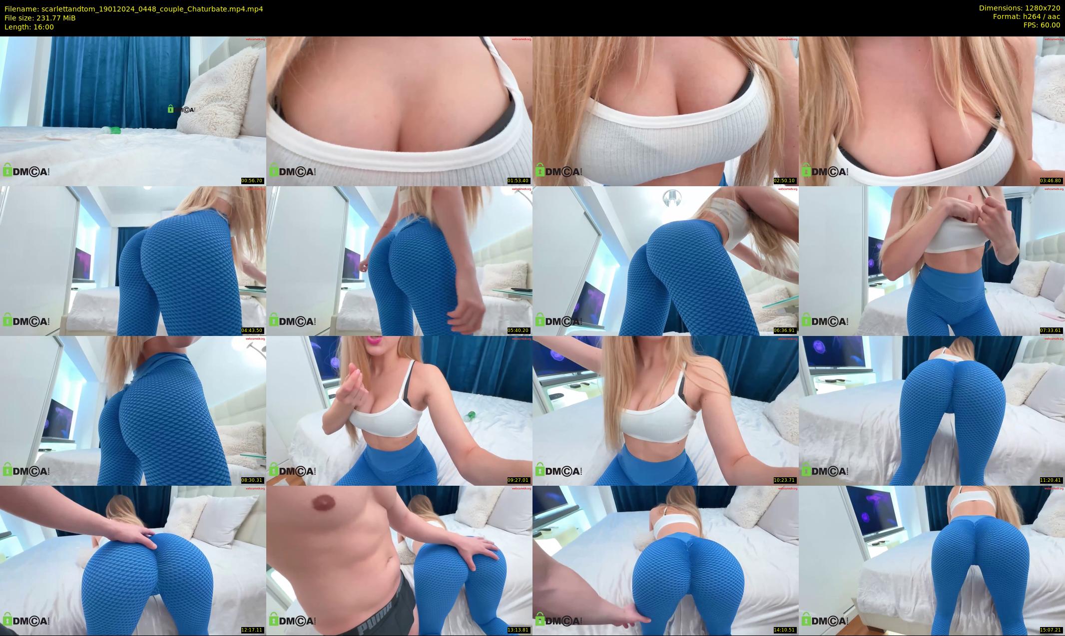 scarlettandtom — 16 minute Chaturbate couple cam show recording, 720p, Jan 19, 2024