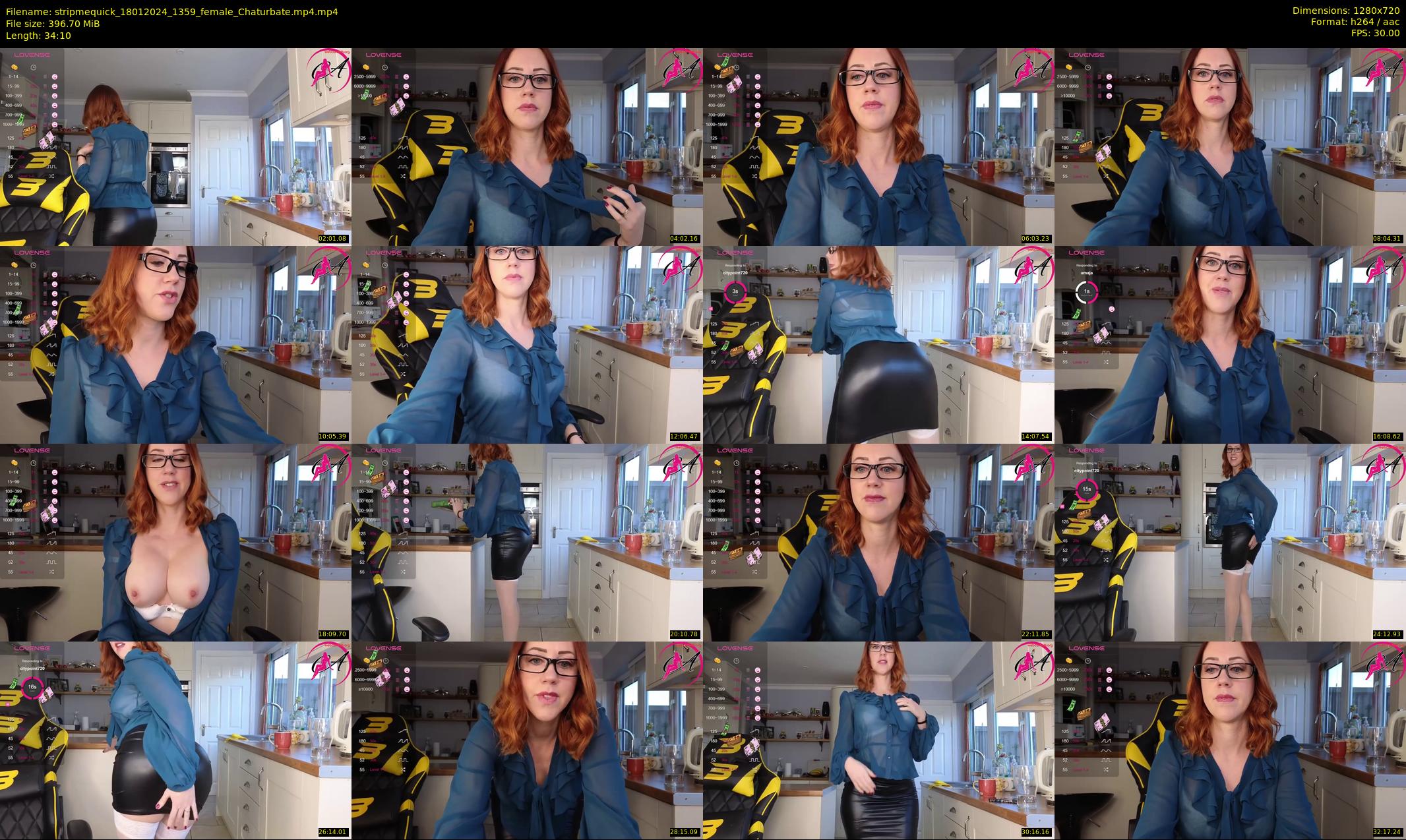 stripmequick — 35 minute Chaturbate female cam show recording, 720p, Jan 18, 2024