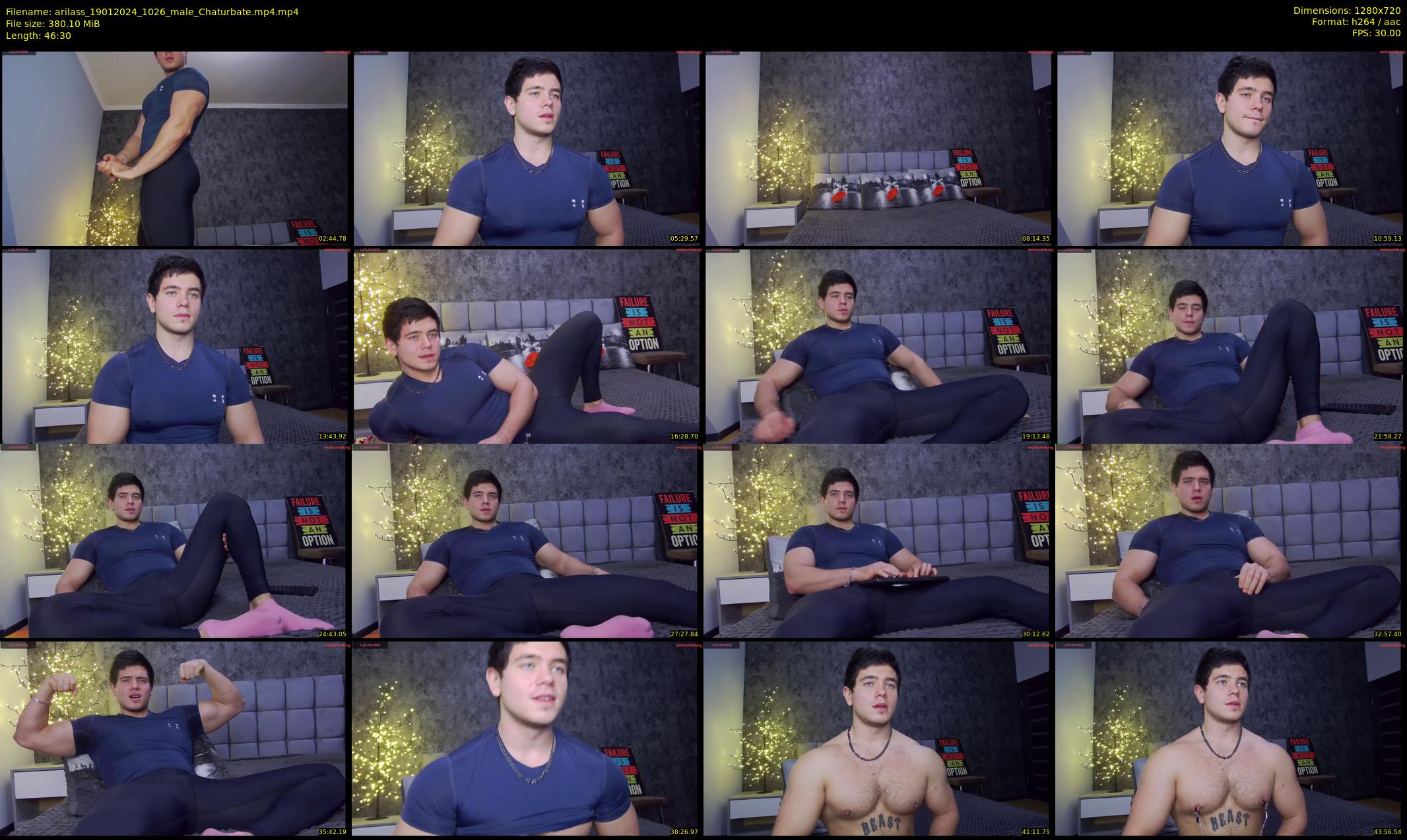 arilass — 47 minute Chaturbate male cam show recording, 720p, Jan 19, 2024