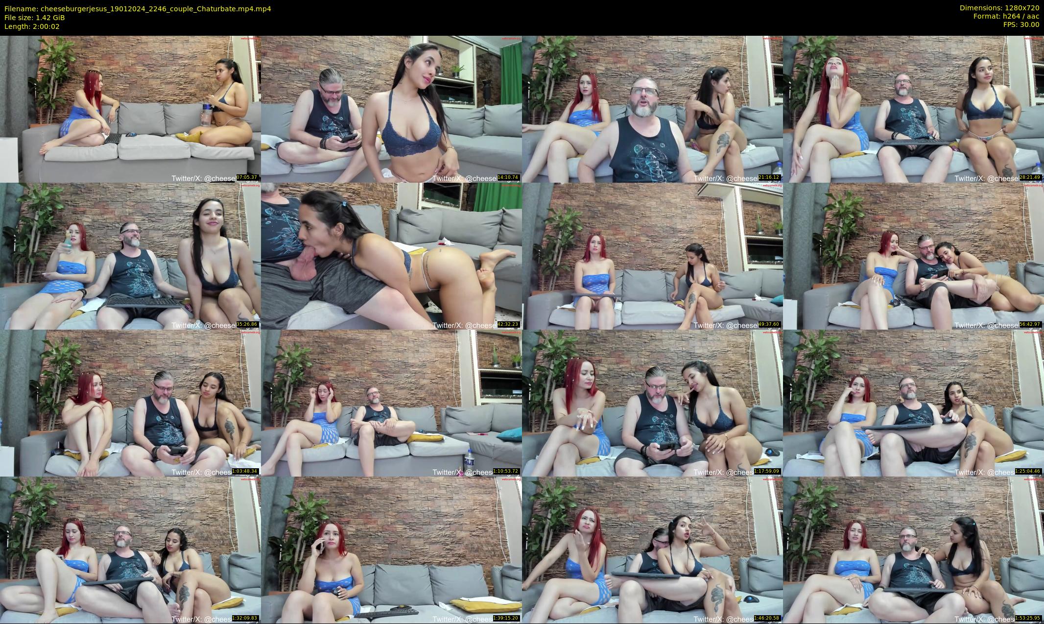 cheeseburgerjesus — 121 minute Chaturbate couple cam show recording, 720p, Jan 19, 2024