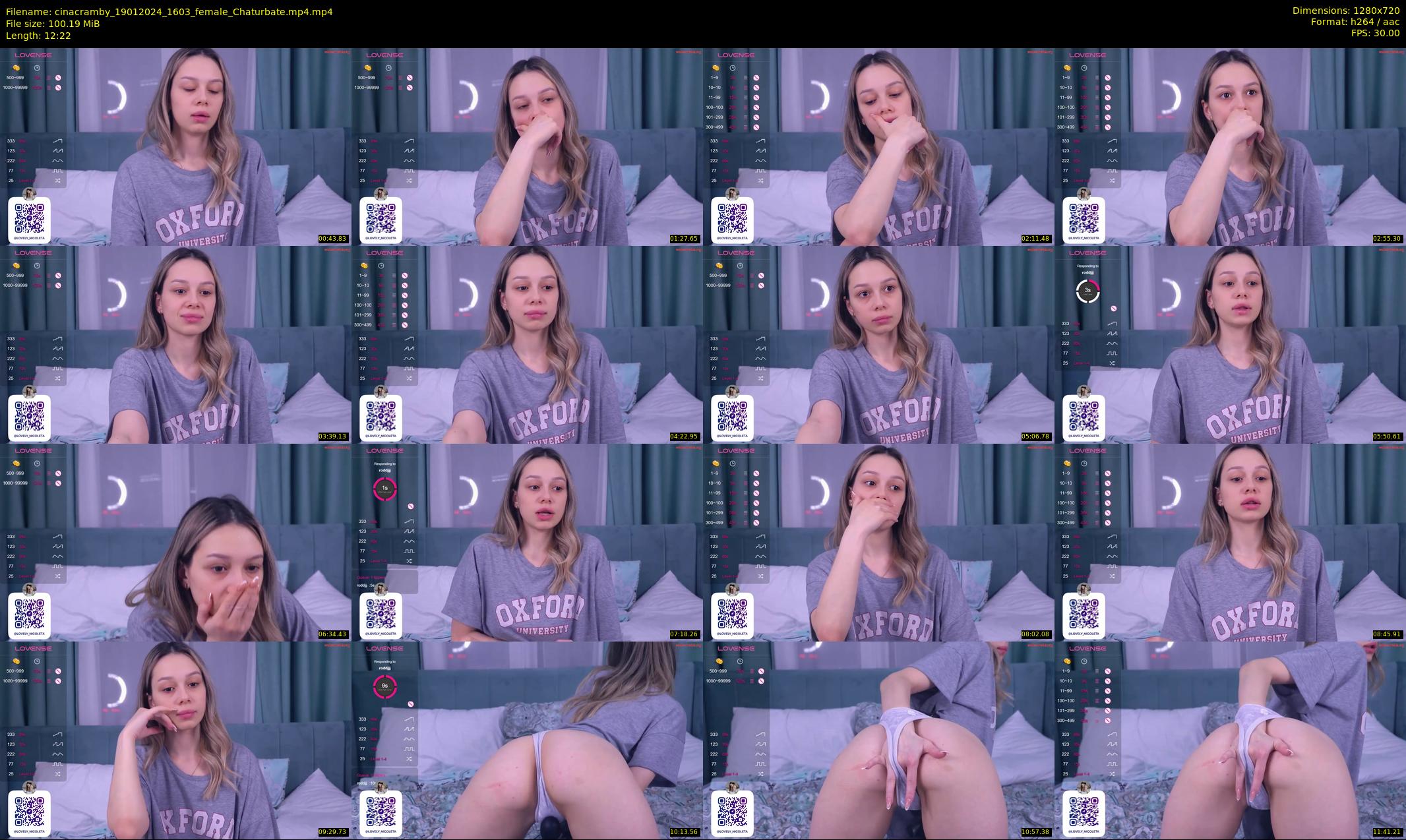 cinacramby — 13 minute Chaturbate female cam show recording, 720p, Jan 19, 2024