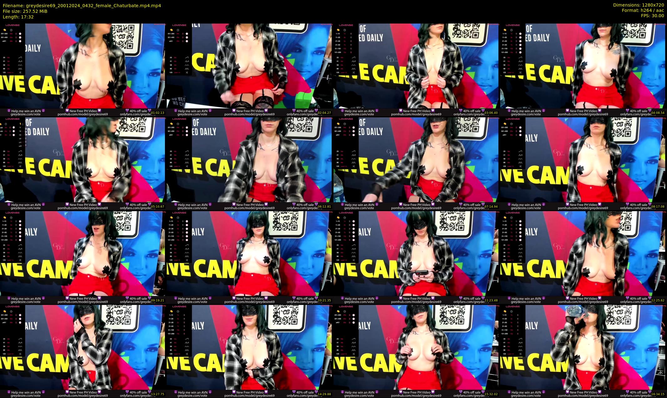 greydesire69 — 18 minute Chaturbate female cam show recording, 720p, Jan 20, 2024