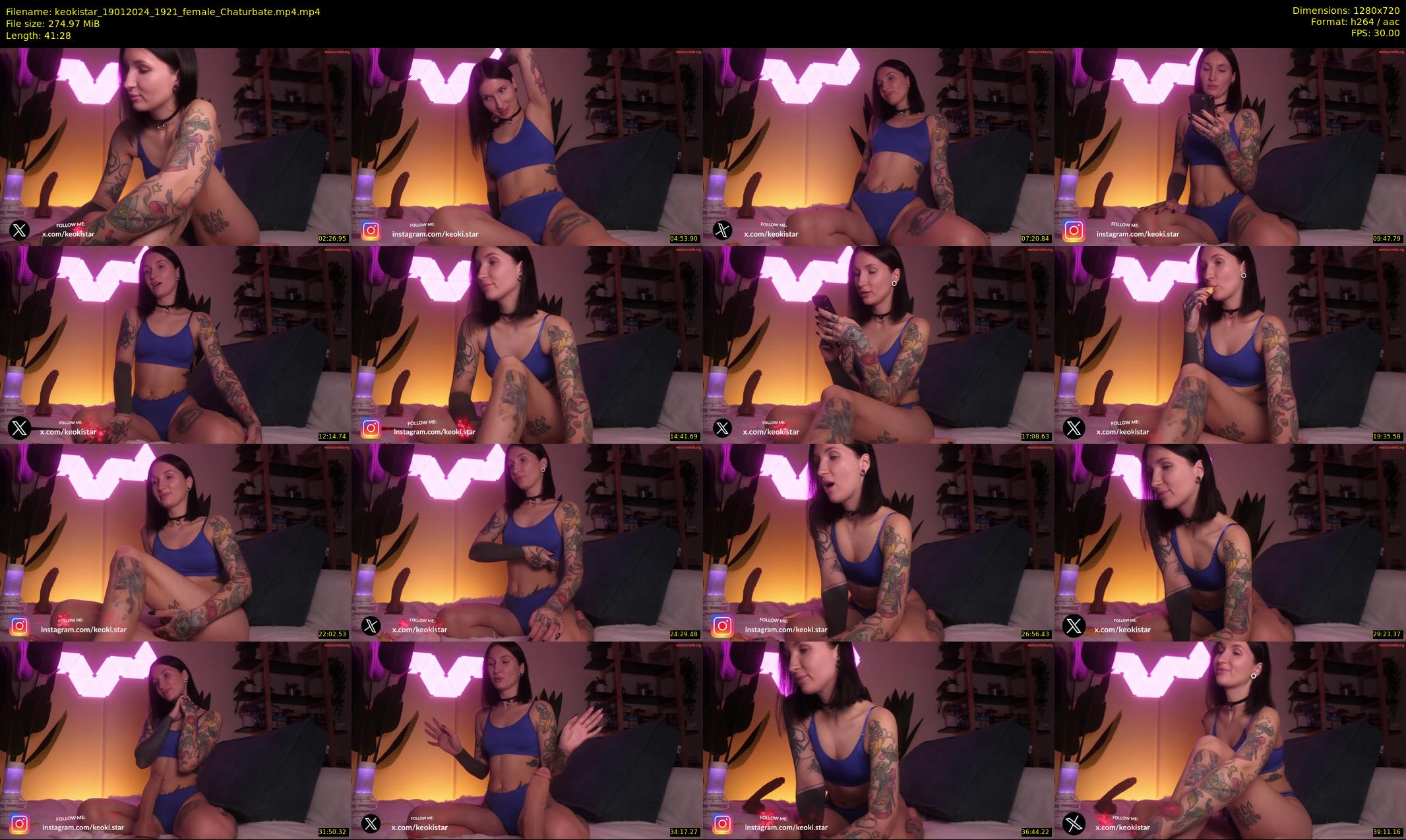 keokistar — 42 minute Chaturbate female cam show recording, 720p, Jan 19, 2024