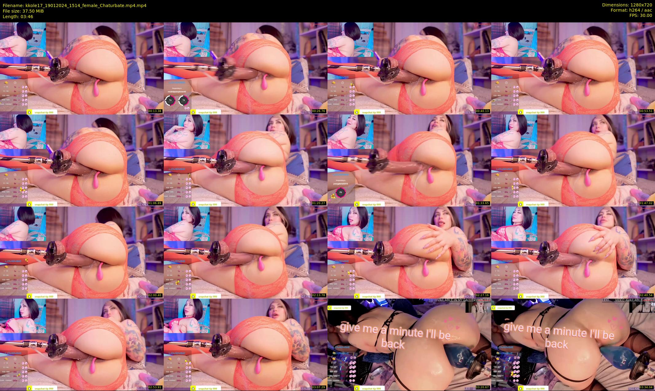 kkole17 — 4 minute Chaturbate female cam show recording, 720p, Jan 19, 2024