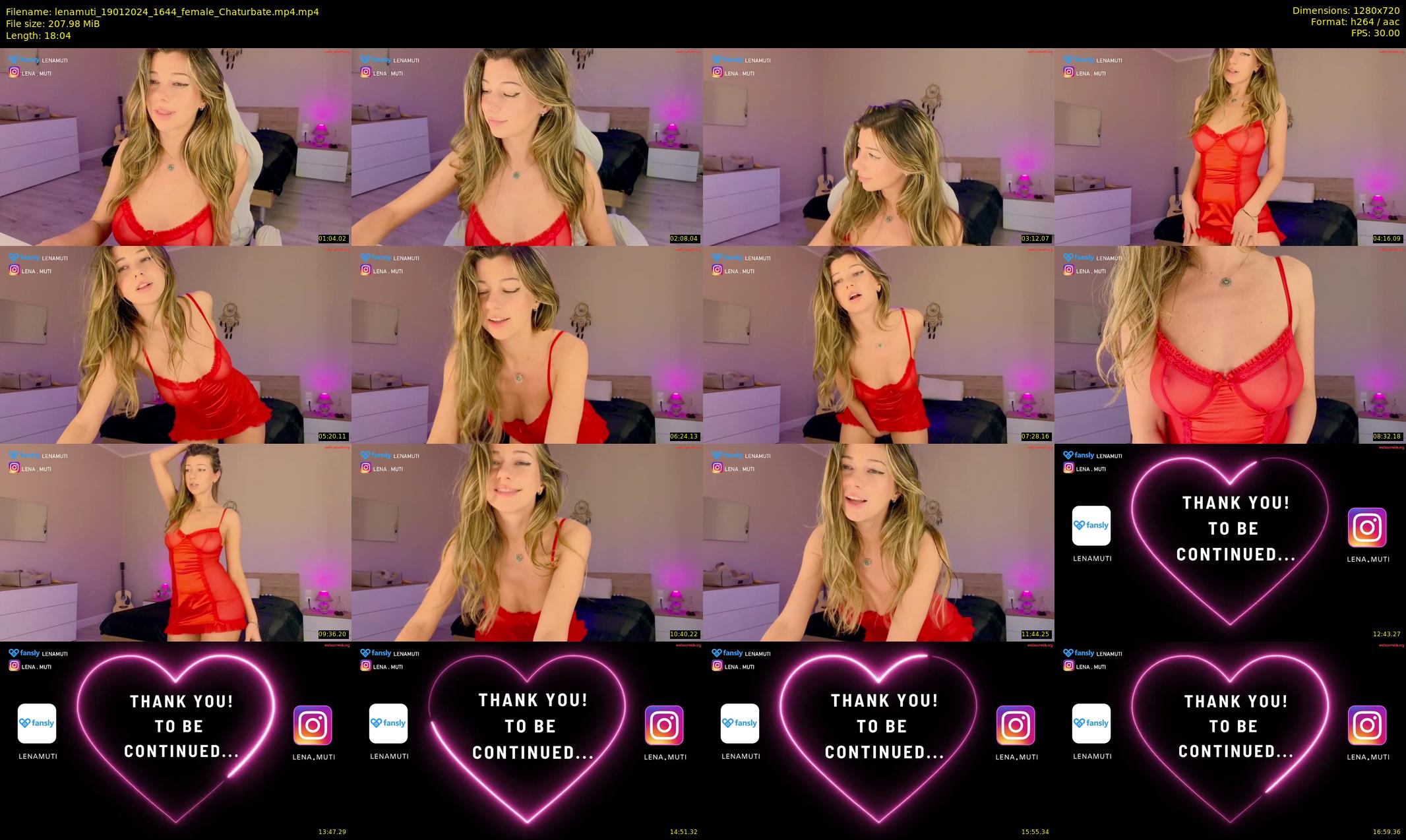 lenamuti — 19 minute Chaturbate female cam show recording, 720p, Jan 19, 2024