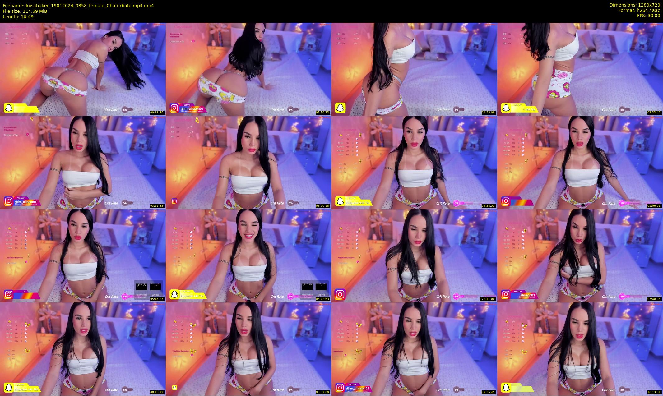 luisabaker — 11 minute Chaturbate female cam show recording, 720p, Jan 19, 2024