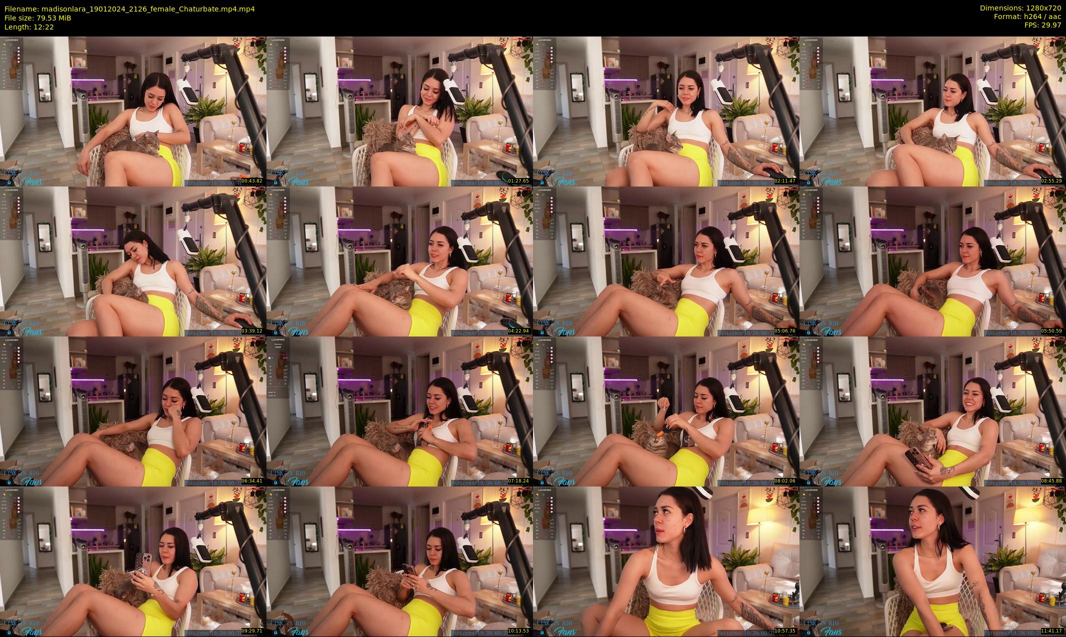madisonlara — 13 minute Chaturbate female cam show recording, 720p, Jan 19, 2024