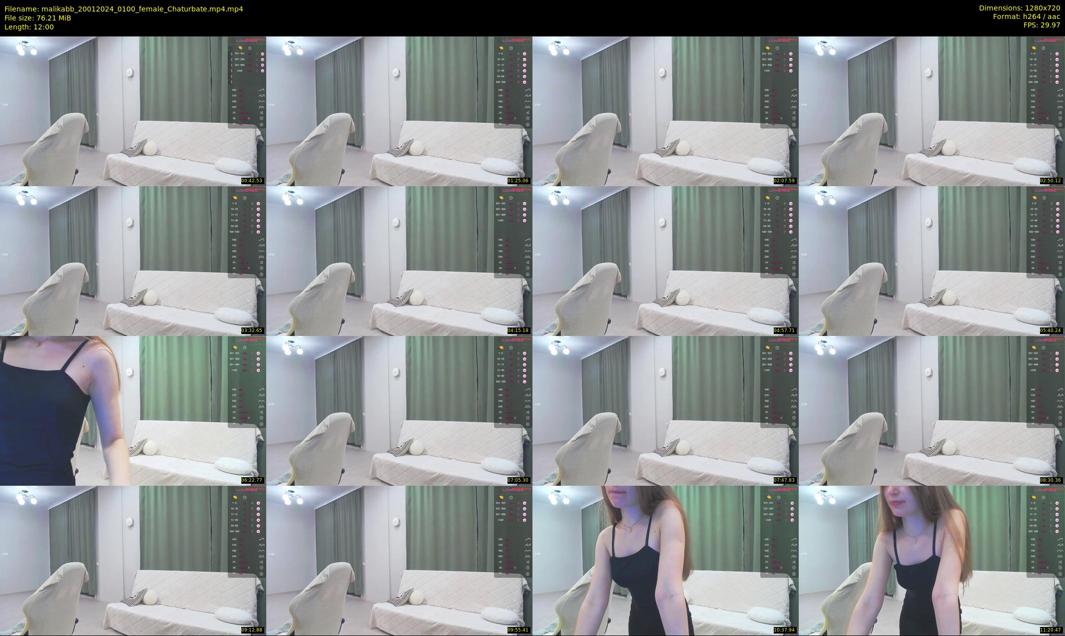 malikabb — 12 minute Chaturbate female cam show recording, 720p, Jan 20, 2024