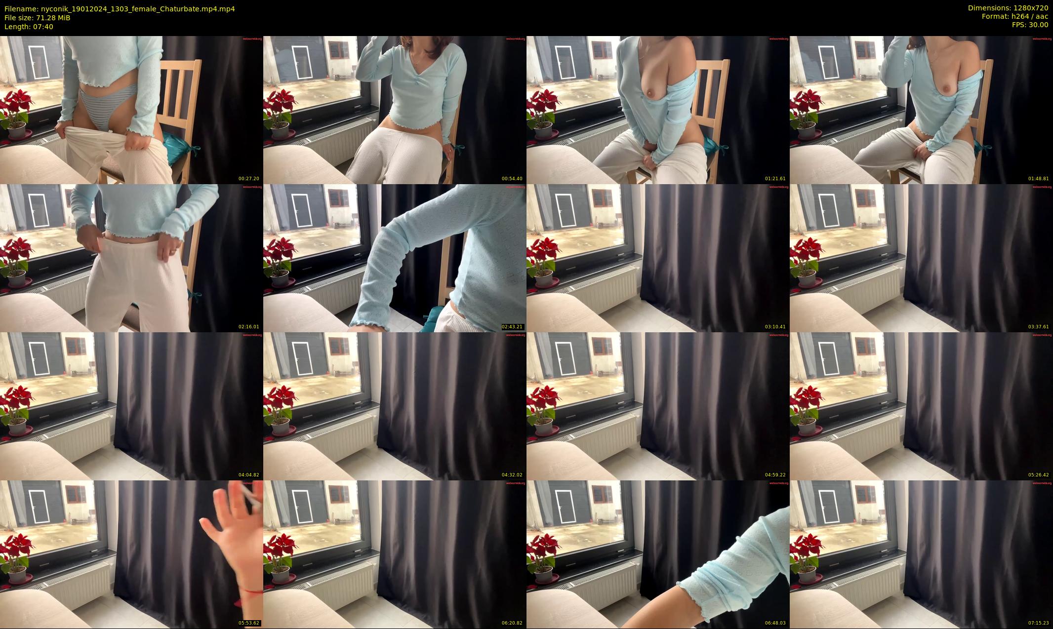 nyconik — 8 minute Chaturbate female cam show recording, 720p, Jan 19, 2024