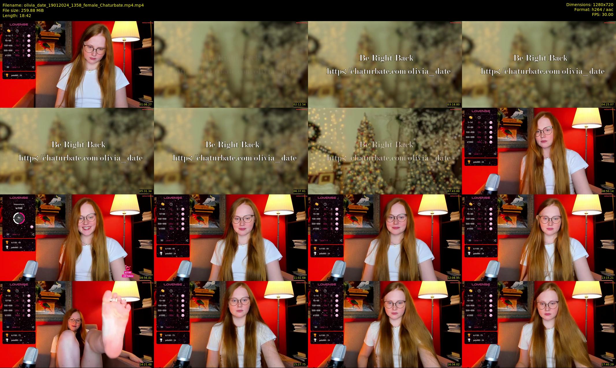 olivia_date — 19 minute Chaturbate female cam show recording, 720p, Jan 19, 2024