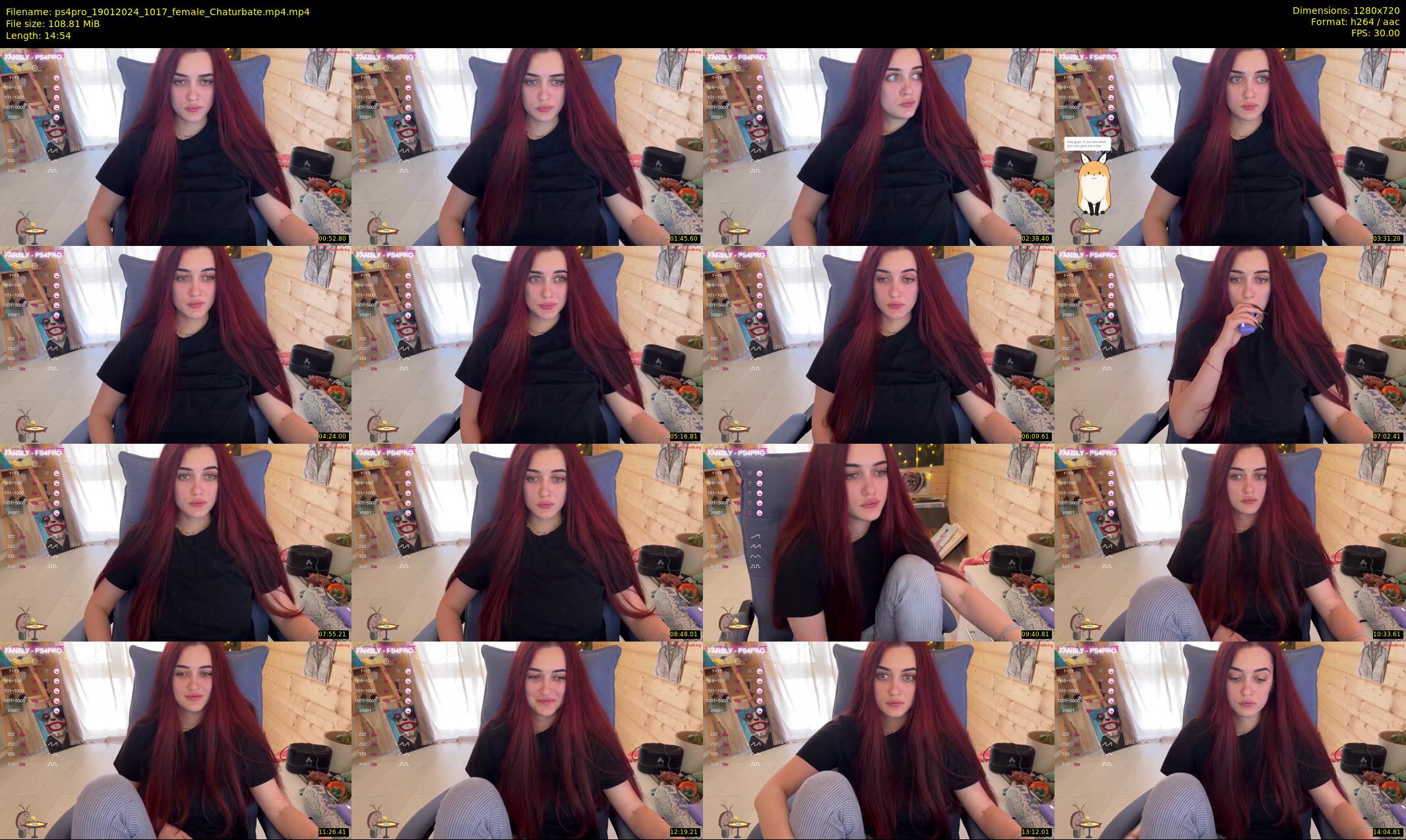 ps4pro — 15 minute Chaturbate female cam show recording, 720p, Jan 19, 2024