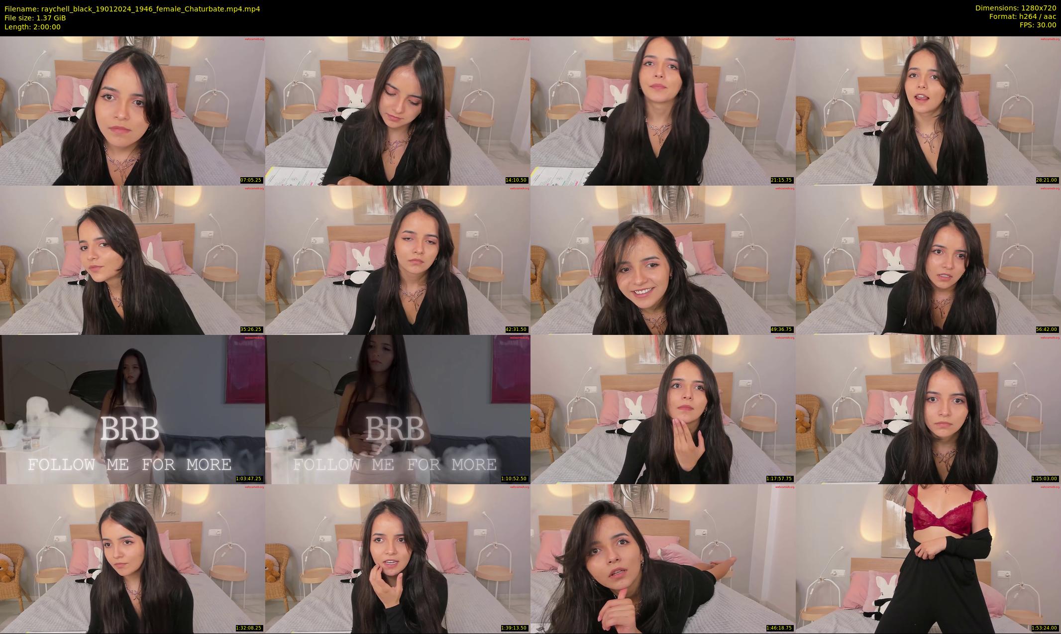 raychell_black — 120 minute Chaturbate female cam show recording, 720p, Jan 19, 2024