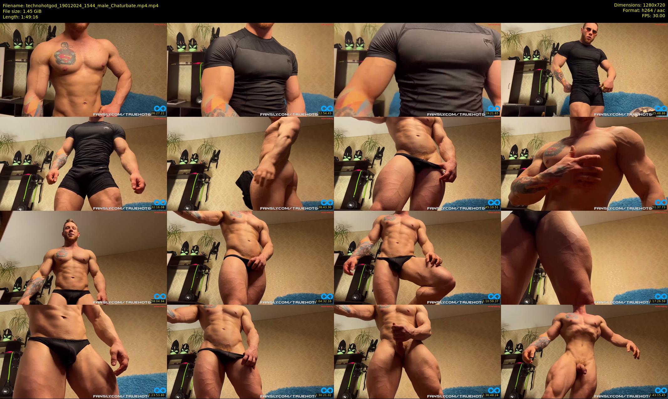 technohotgod — 110 minute Chaturbate male cam show recording, 720p, Jan 19, 2024