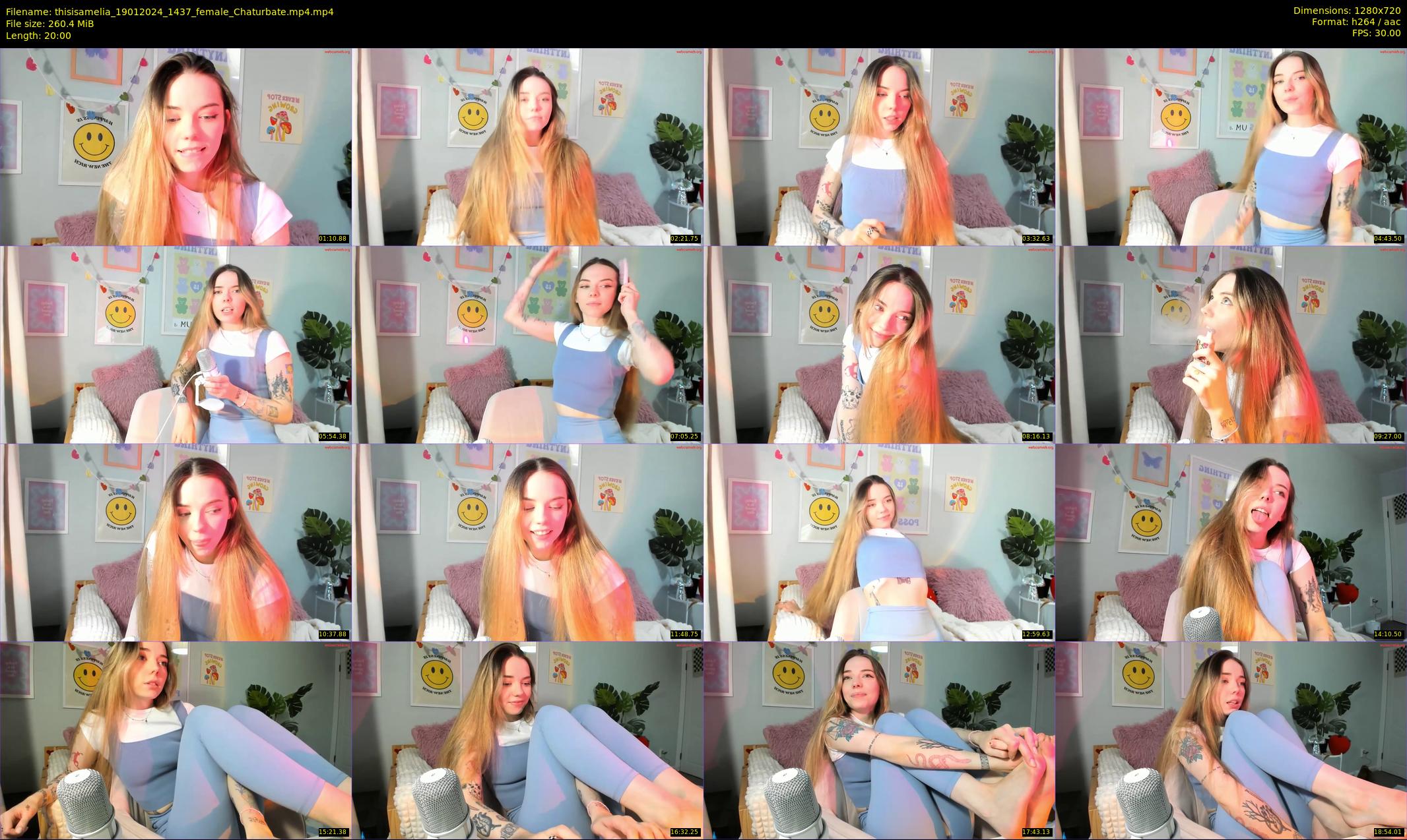 thisisamelia — 20 minute Chaturbate female cam show recording, 720p, Jan 19, 2024