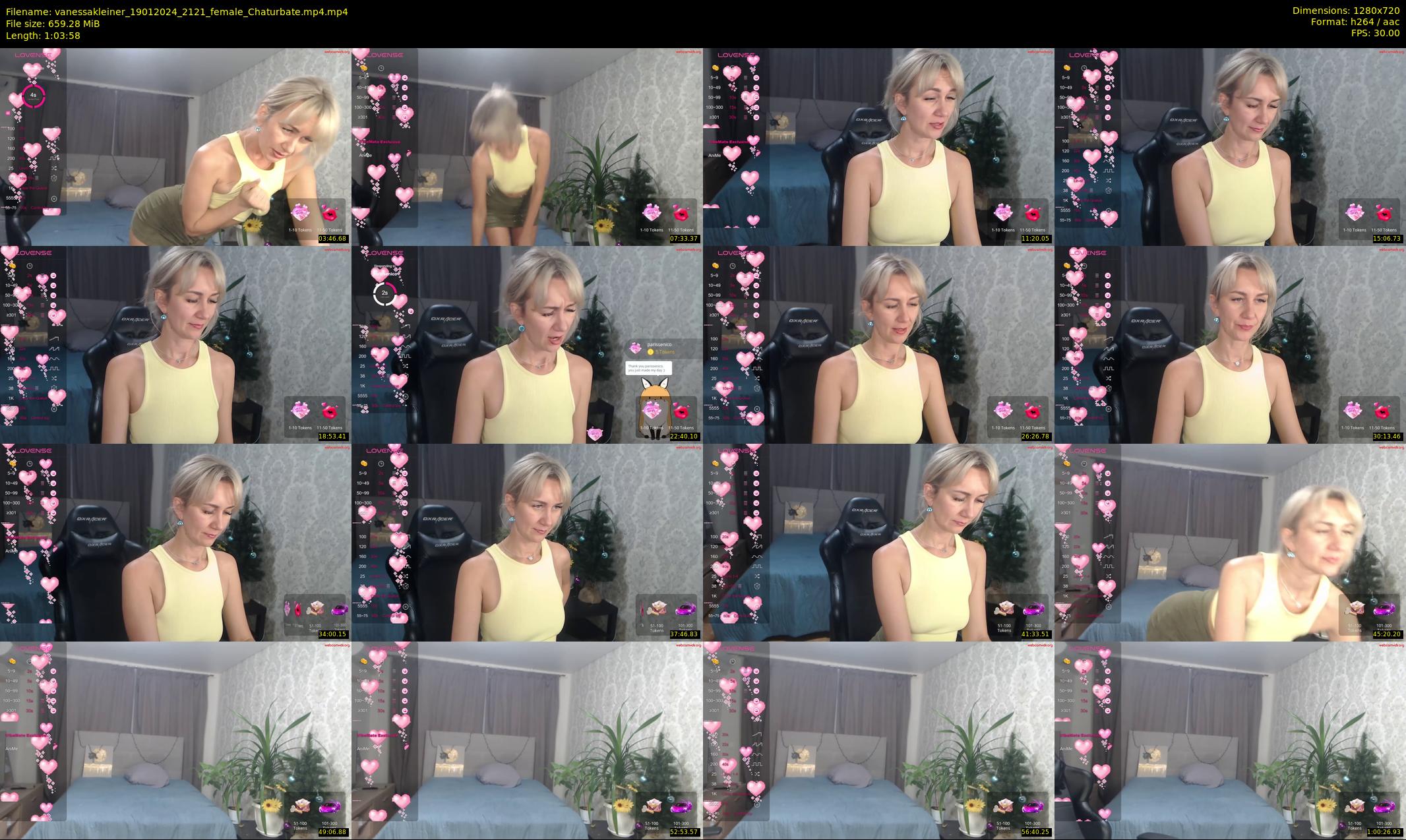 vanessakleiner — 64 minute Chaturbate female cam show recording, 720p, Jan 19, 2024