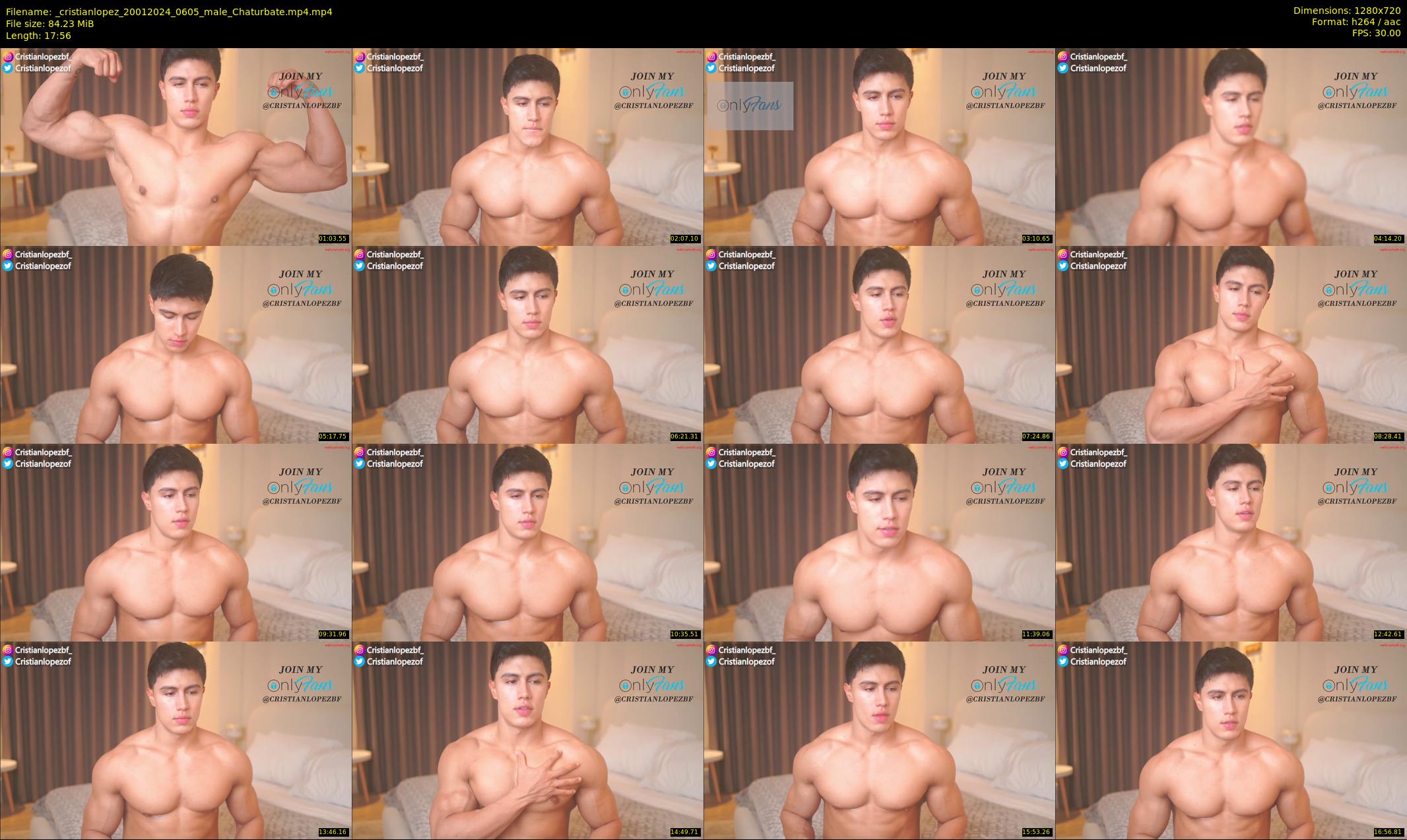 _cristianlopez — 18 minute Chaturbate male cam show recording, 720p, Jan 20, 2024