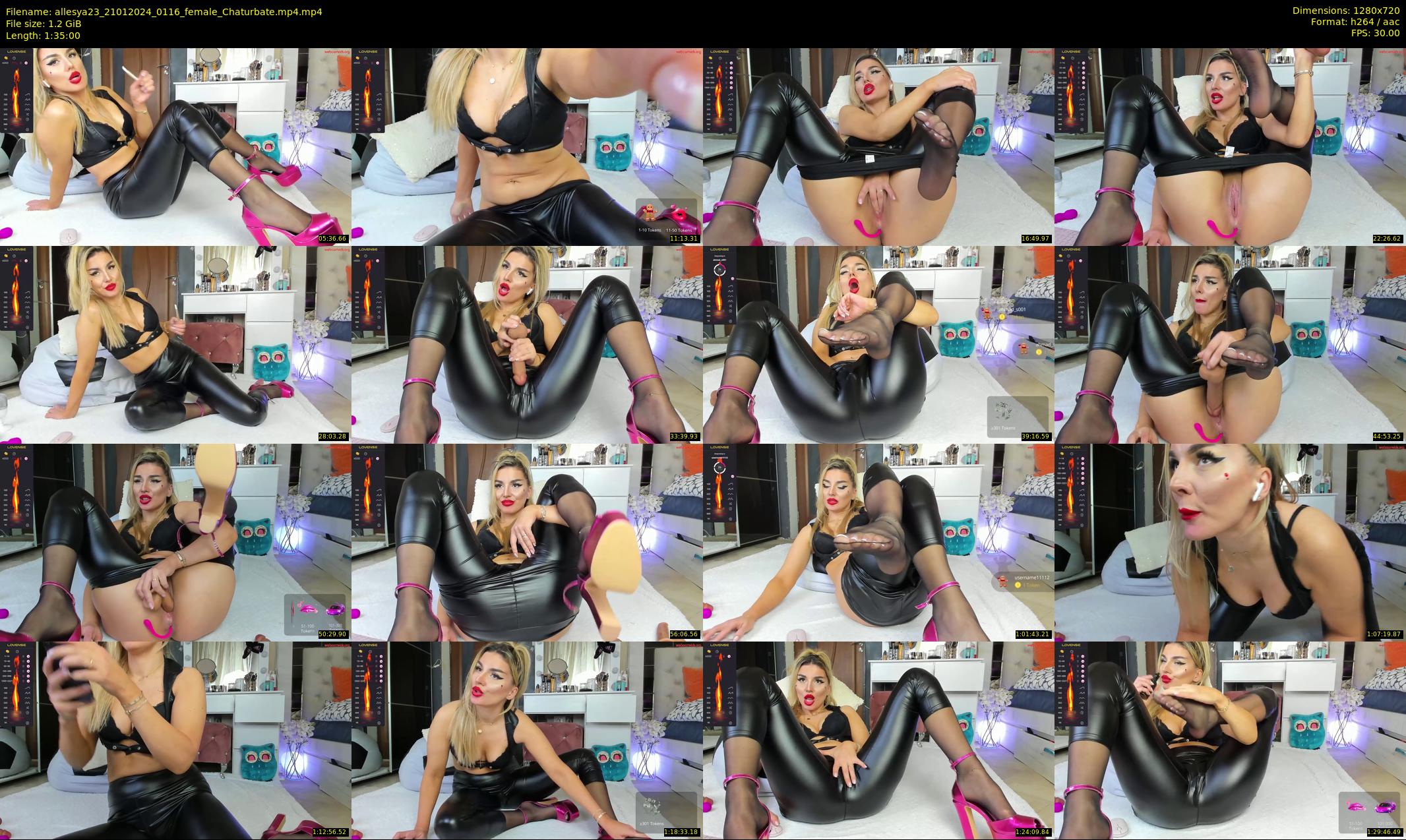 allesya23 — 95 minute Chaturbate female cam show recording, 720p, Jan 21, 2024