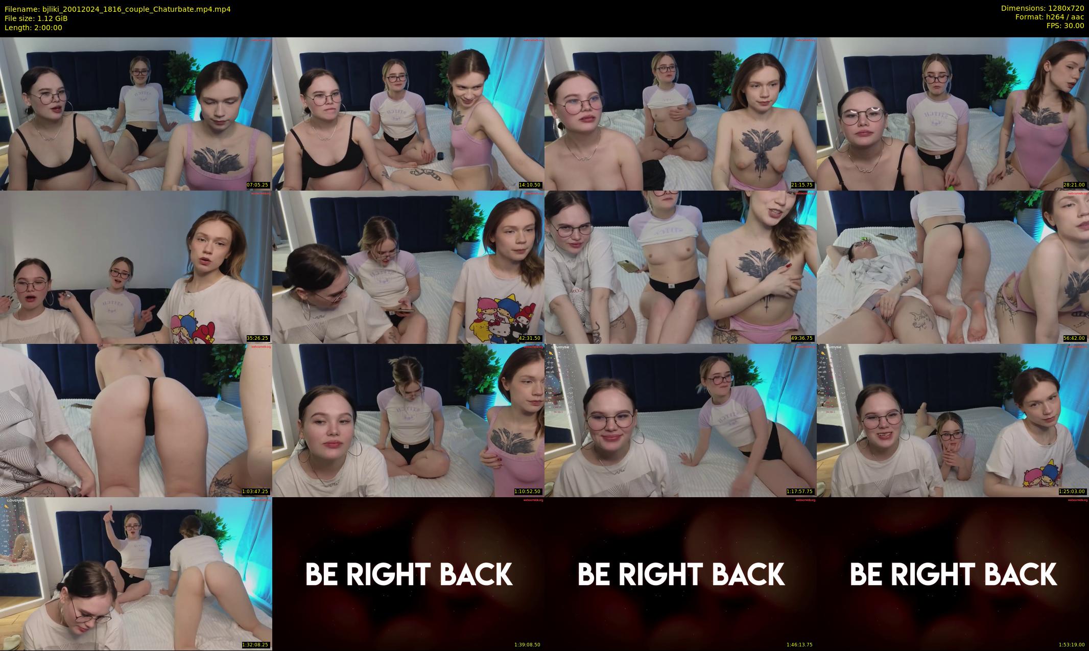 bjliki — 120 minute Chaturbate couple cam show recording, 720p, Jan 20, 2024