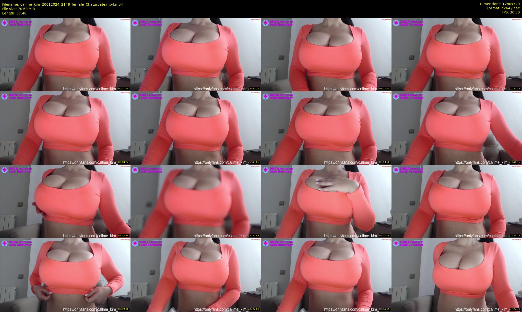callme_kim — 8 minute Chaturbate female cam show recording, 720p, Jan 20, 2024
