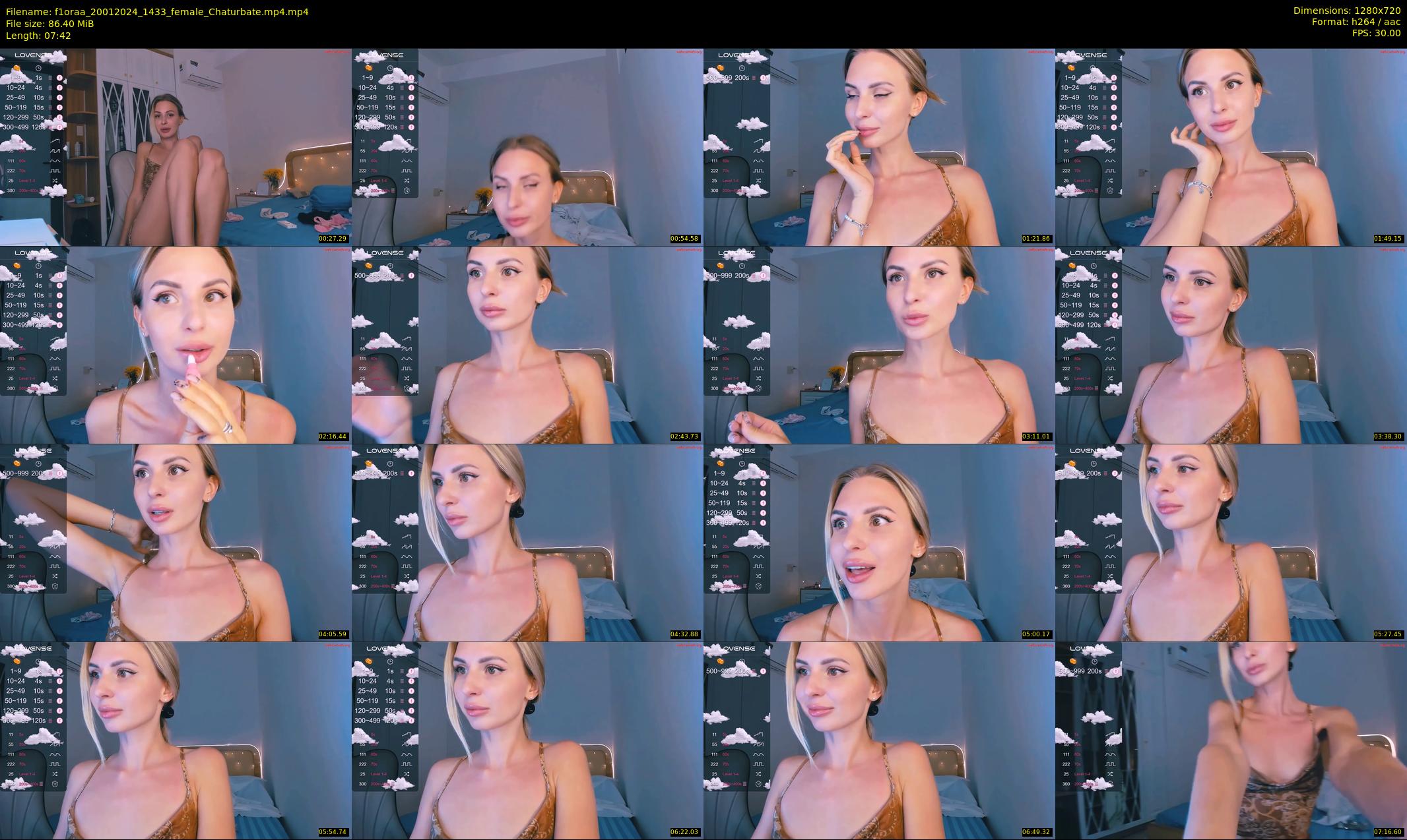 f1oraa — 8 minute Chaturbate female cam show recording, 720p, Jan 20, 2024