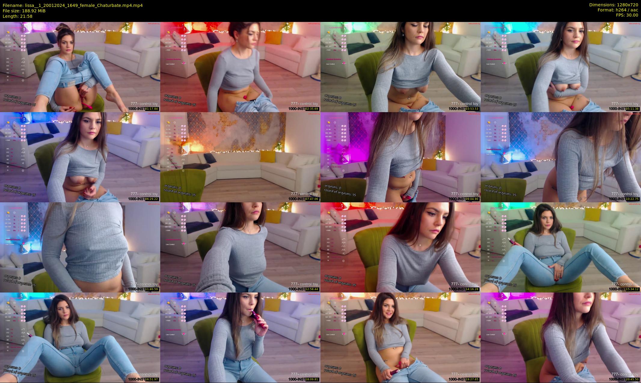 lissa__1 — 22 minute Chaturbate female cam show recording, 720p, Jan 20, 2024