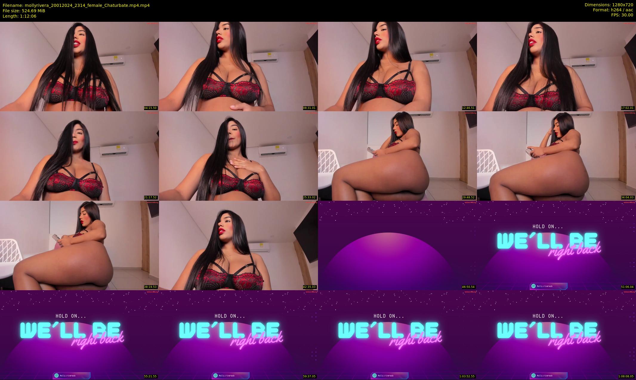 mollyrivera — 73 minute Chaturbate female cam show recording, 720p, Jan 20, 2024