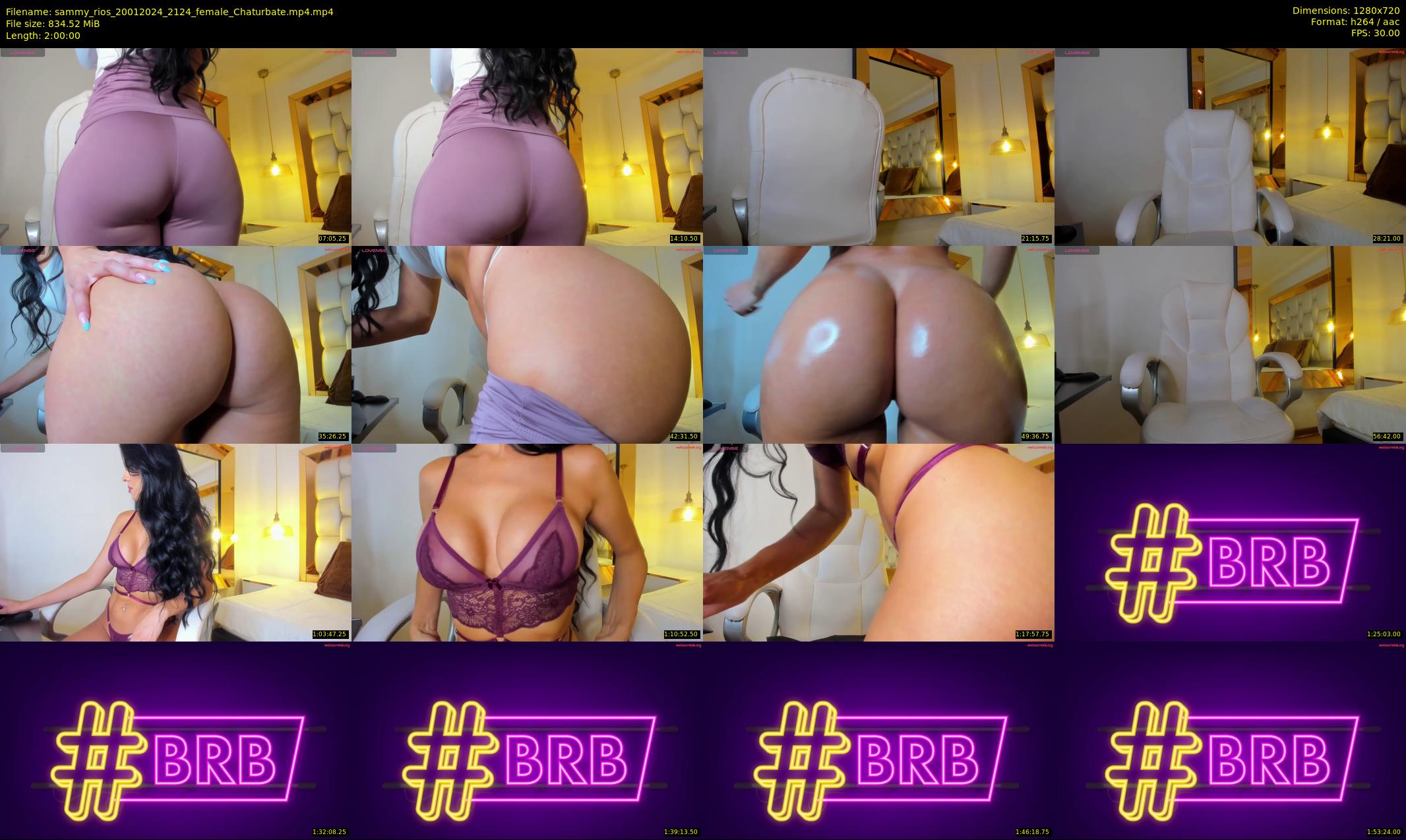sammy_rios — 120 minute Chaturbate female cam show recording, 720p, Jan 20, 2024