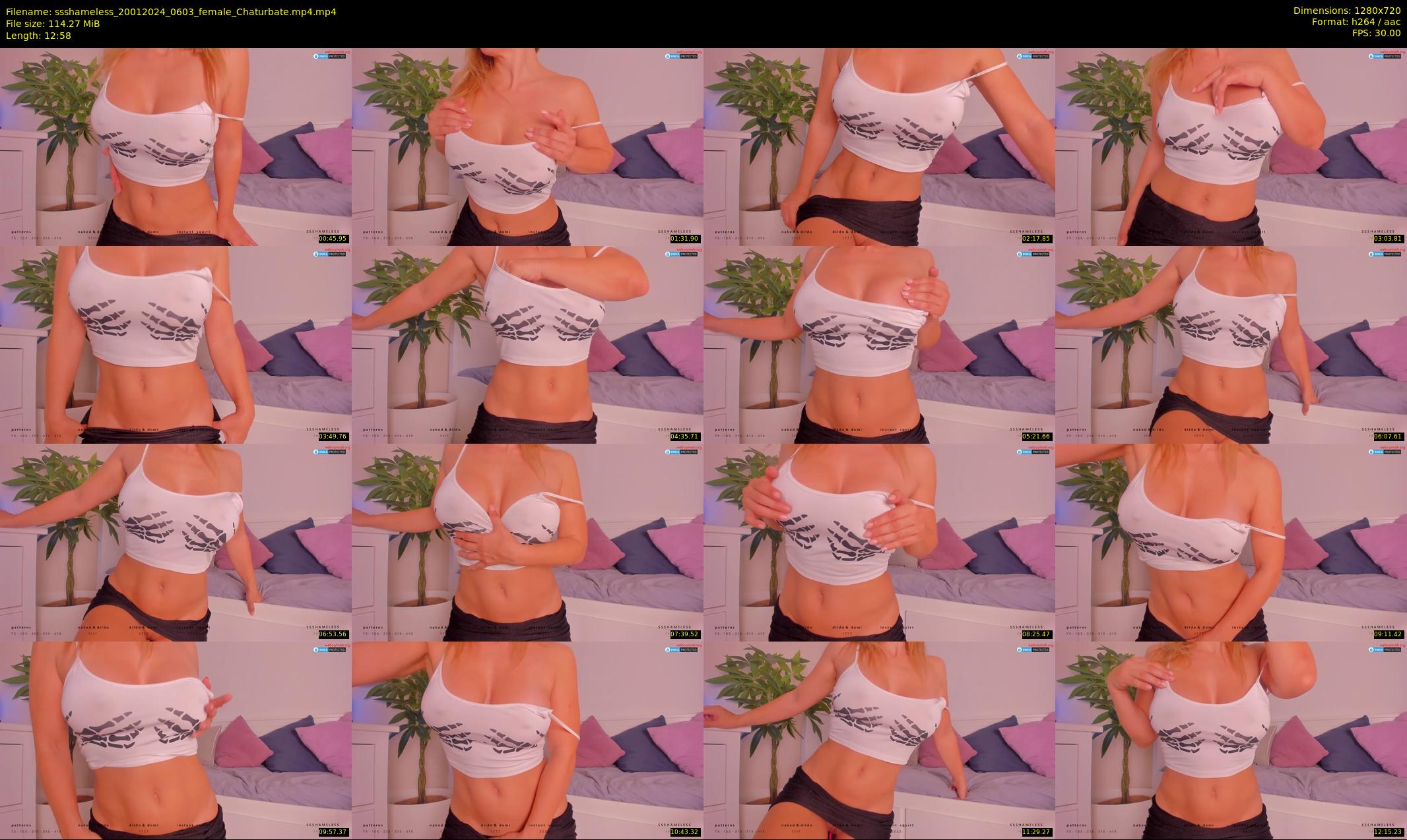 ssshameless — 13 minute Chaturbate female cam show recording, 720p, Jan 20, 2024