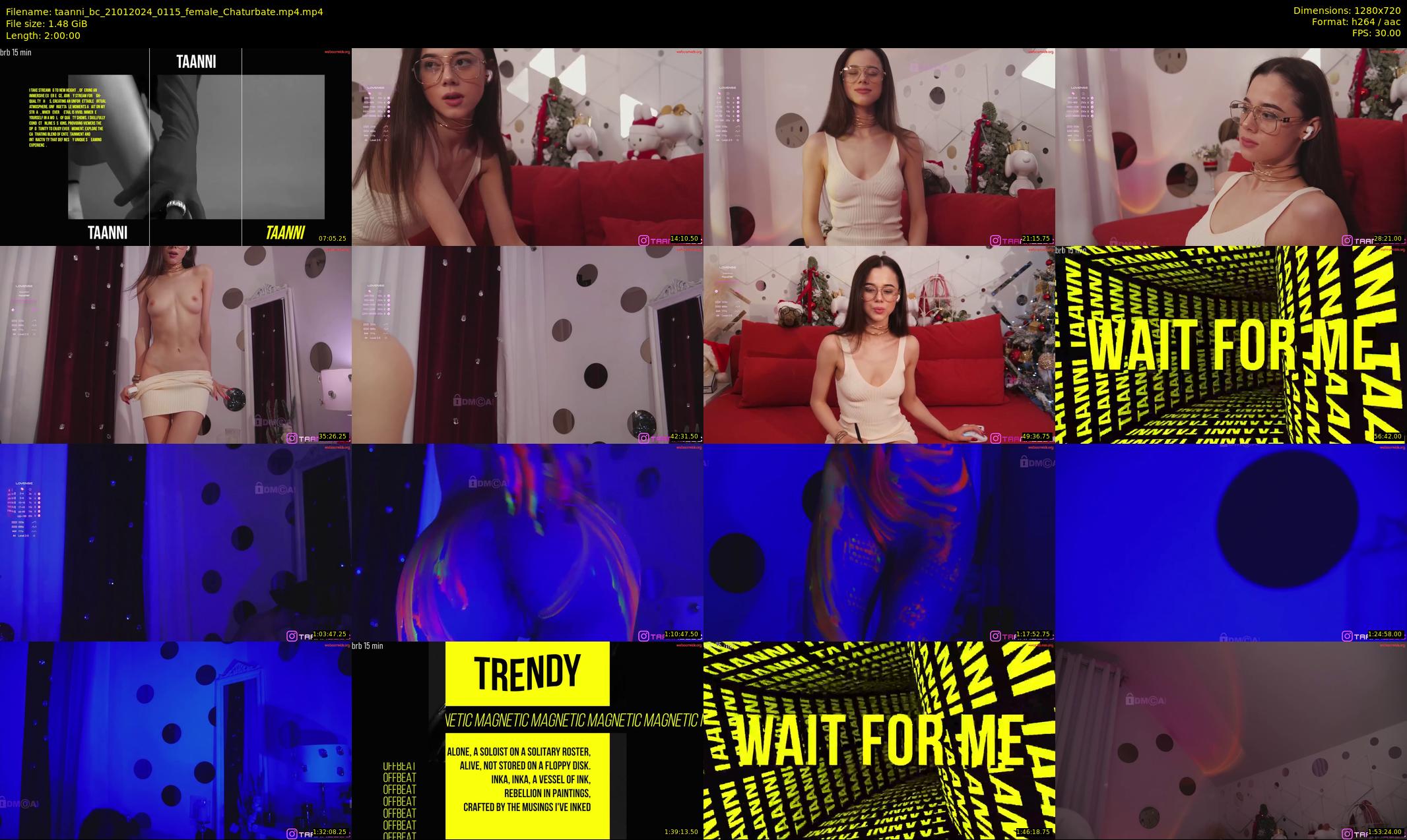 taanni_bc — 120 minute Chaturbate female cam show recording, 720p, Jan 21, 2024