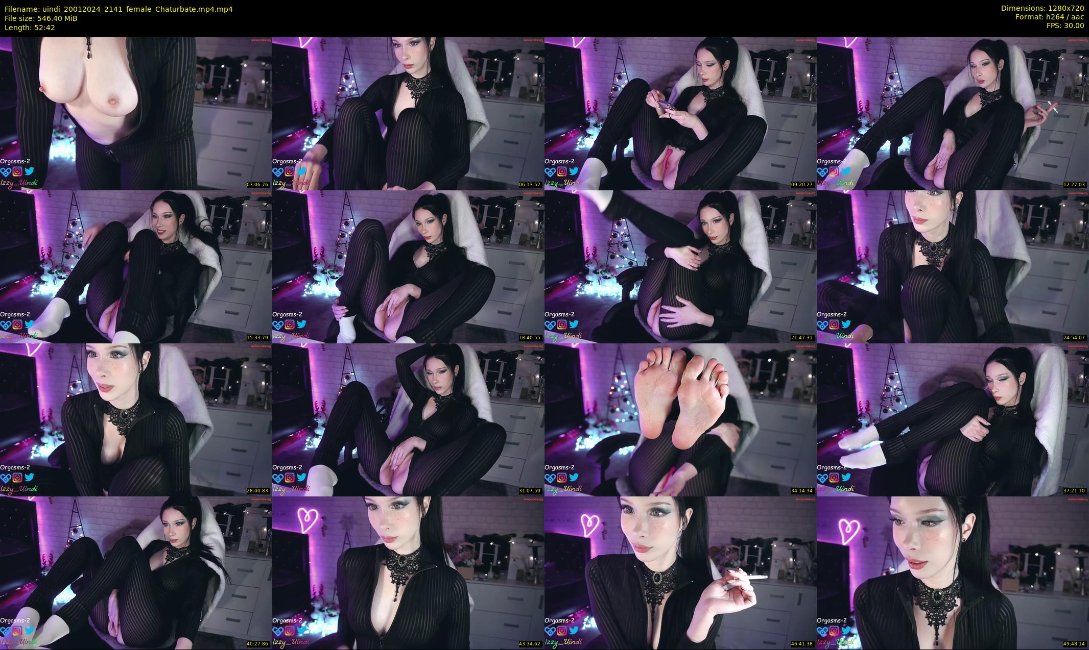 uindi — 53 minute Chaturbate female cam show recording, 720p, Jan 20, 2024
