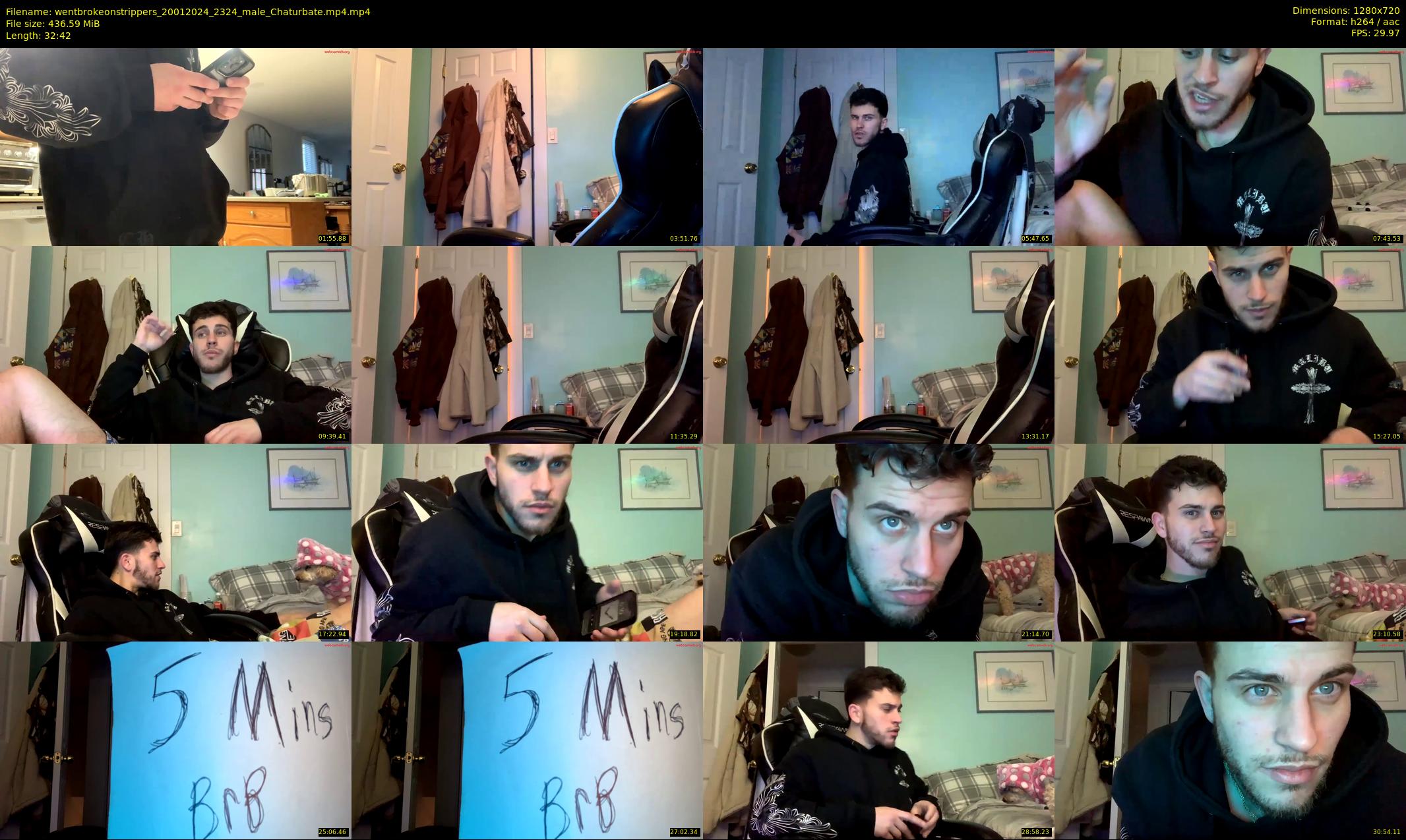 wentbrokeonstrippers — 33 minute Chaturbate male cam show recording, 720p, Jan 20, 2024