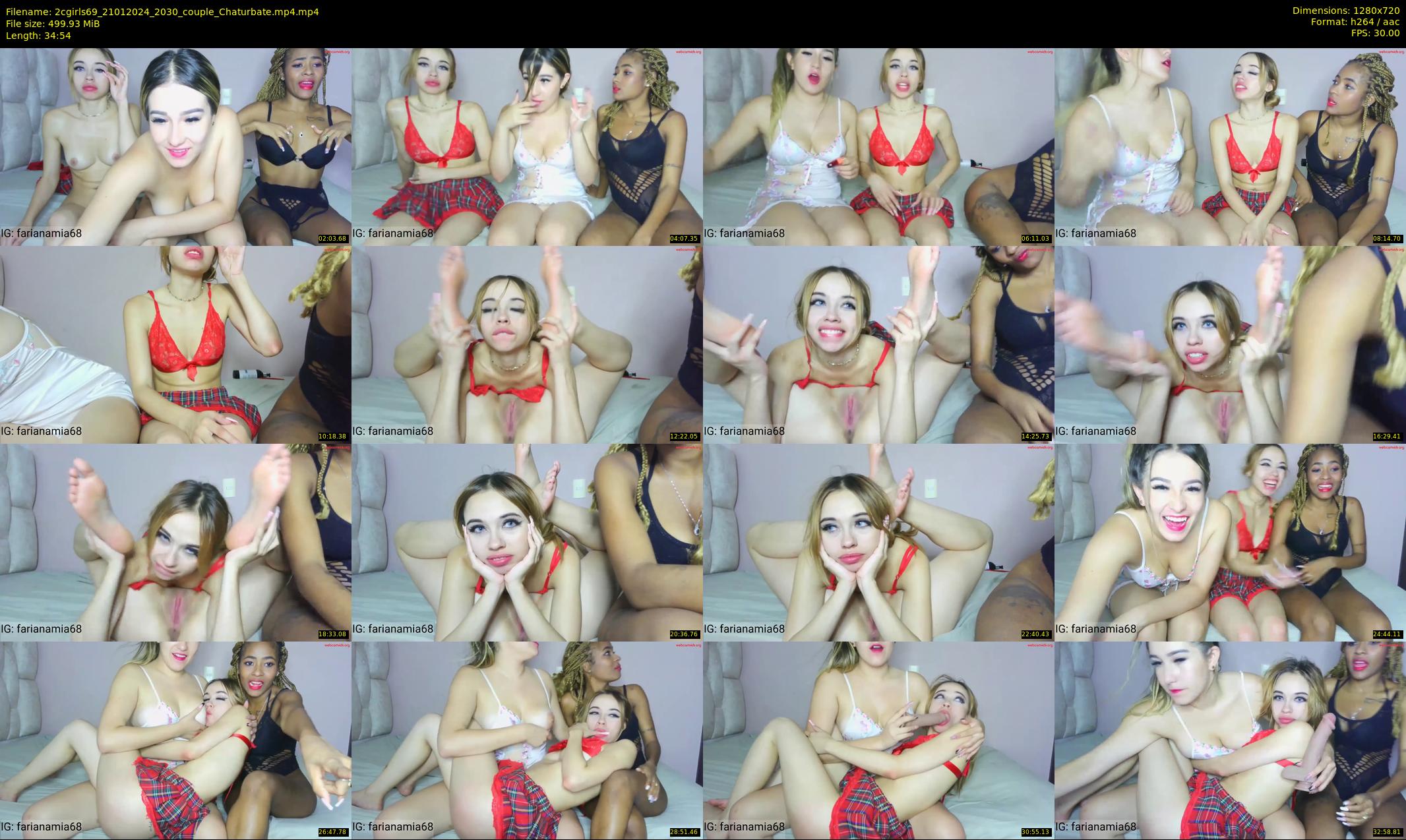 2cgirls69 — 35 minute Chaturbate couple cam show recording, 720p, Jan 21, 2024